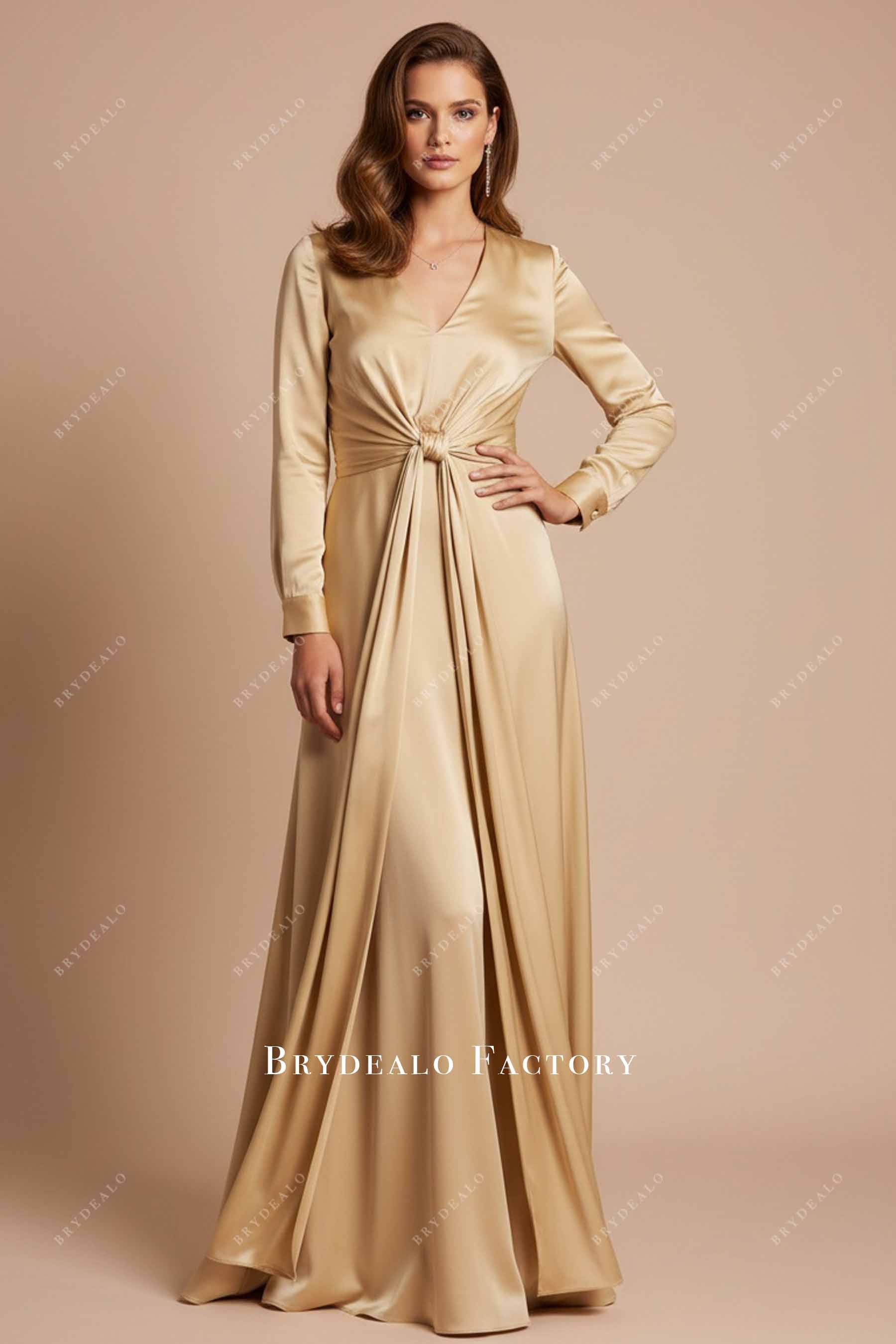 daffodil satin a line evening dress