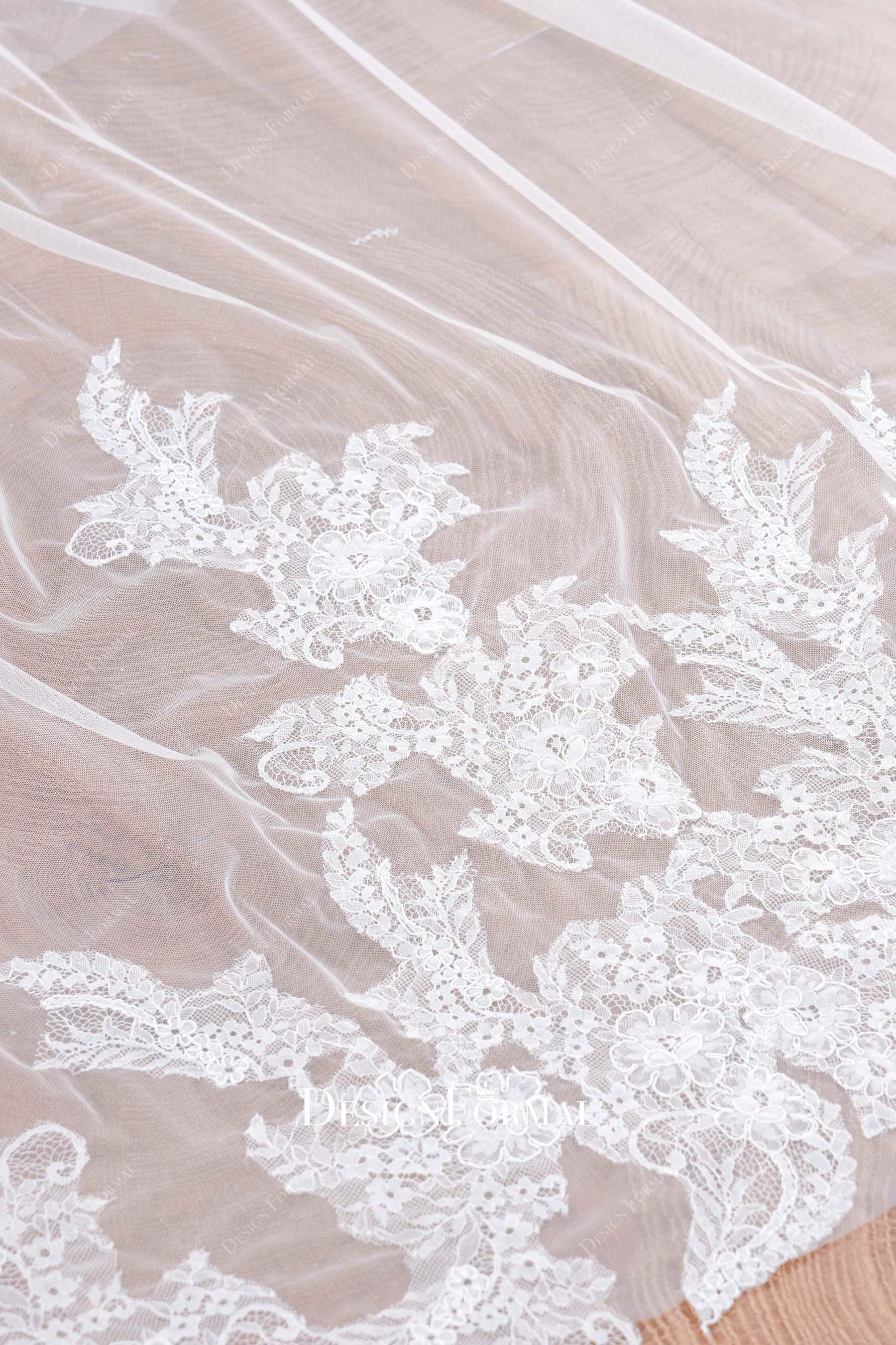 delicate lace wedding dress