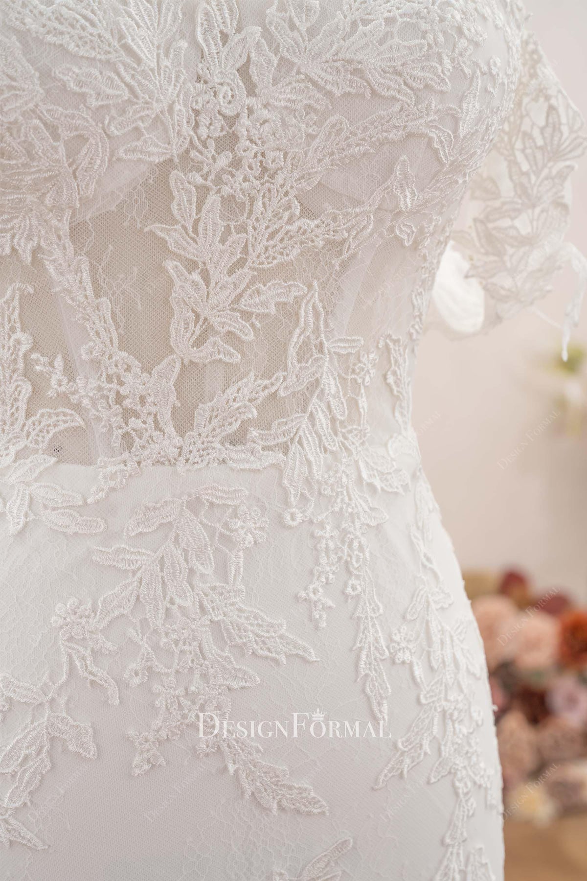 delicate lace wedding dress