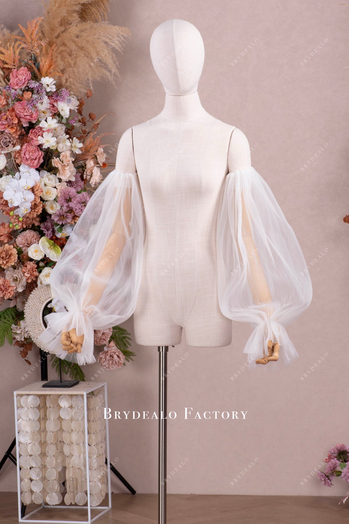 detachable bridal sleeves 