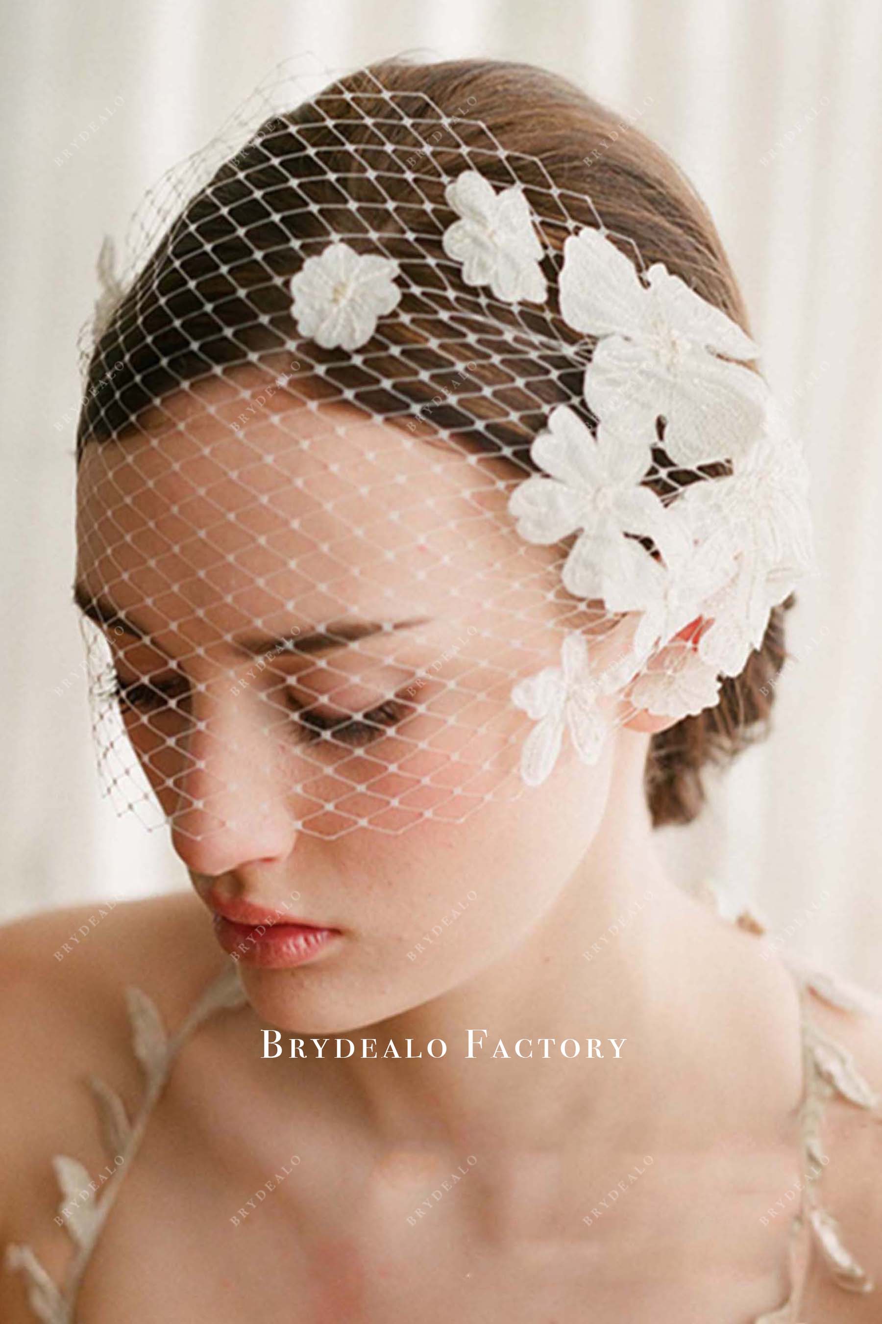 double comb net wedding veil