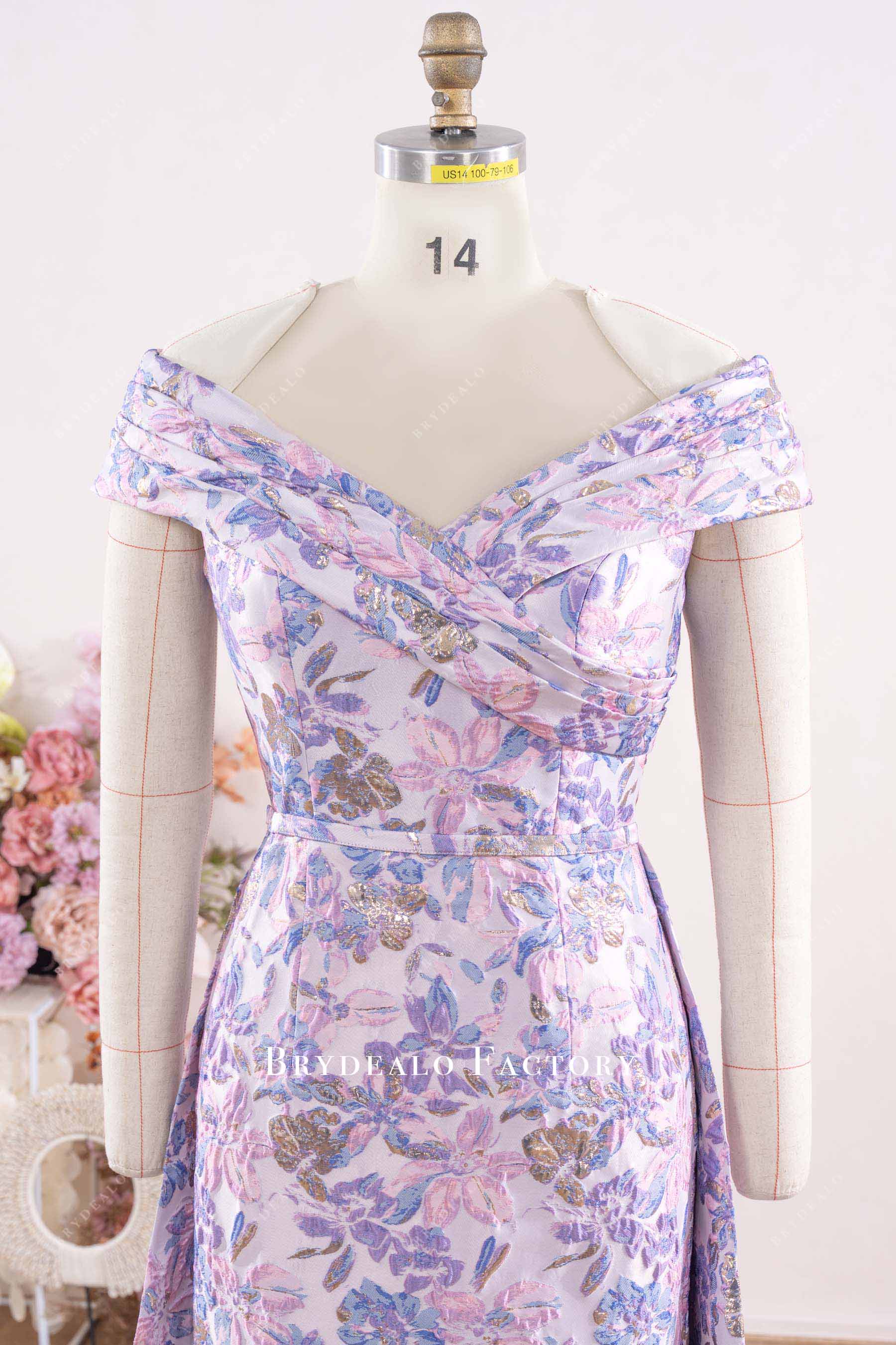 drop sleeve mother of bride dress
