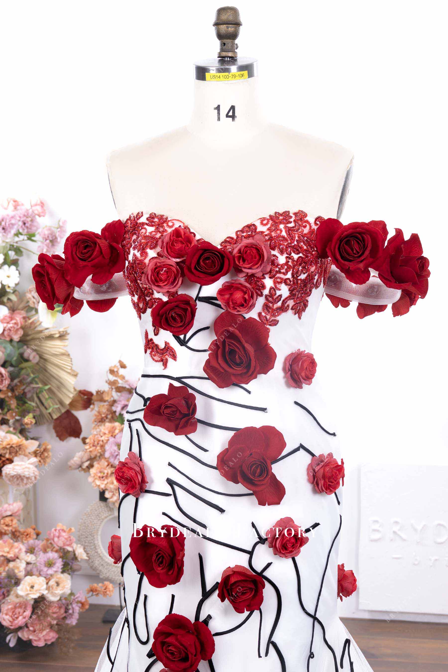 drop sleeve wedding dress