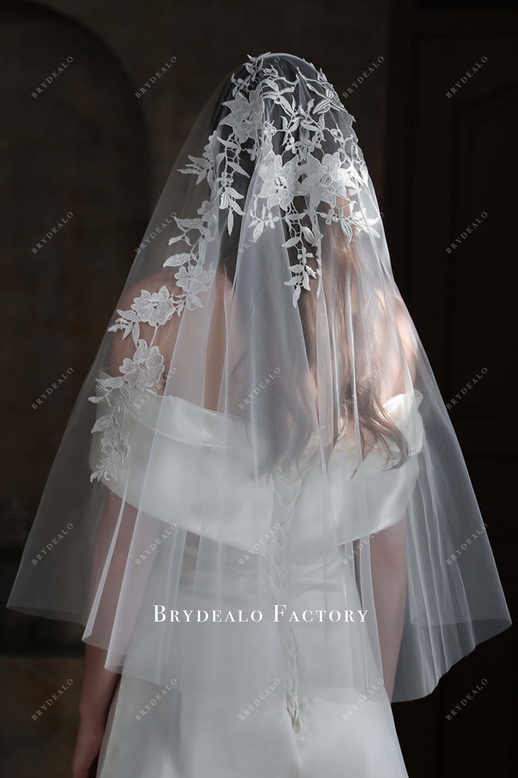 elbow length bridal veil