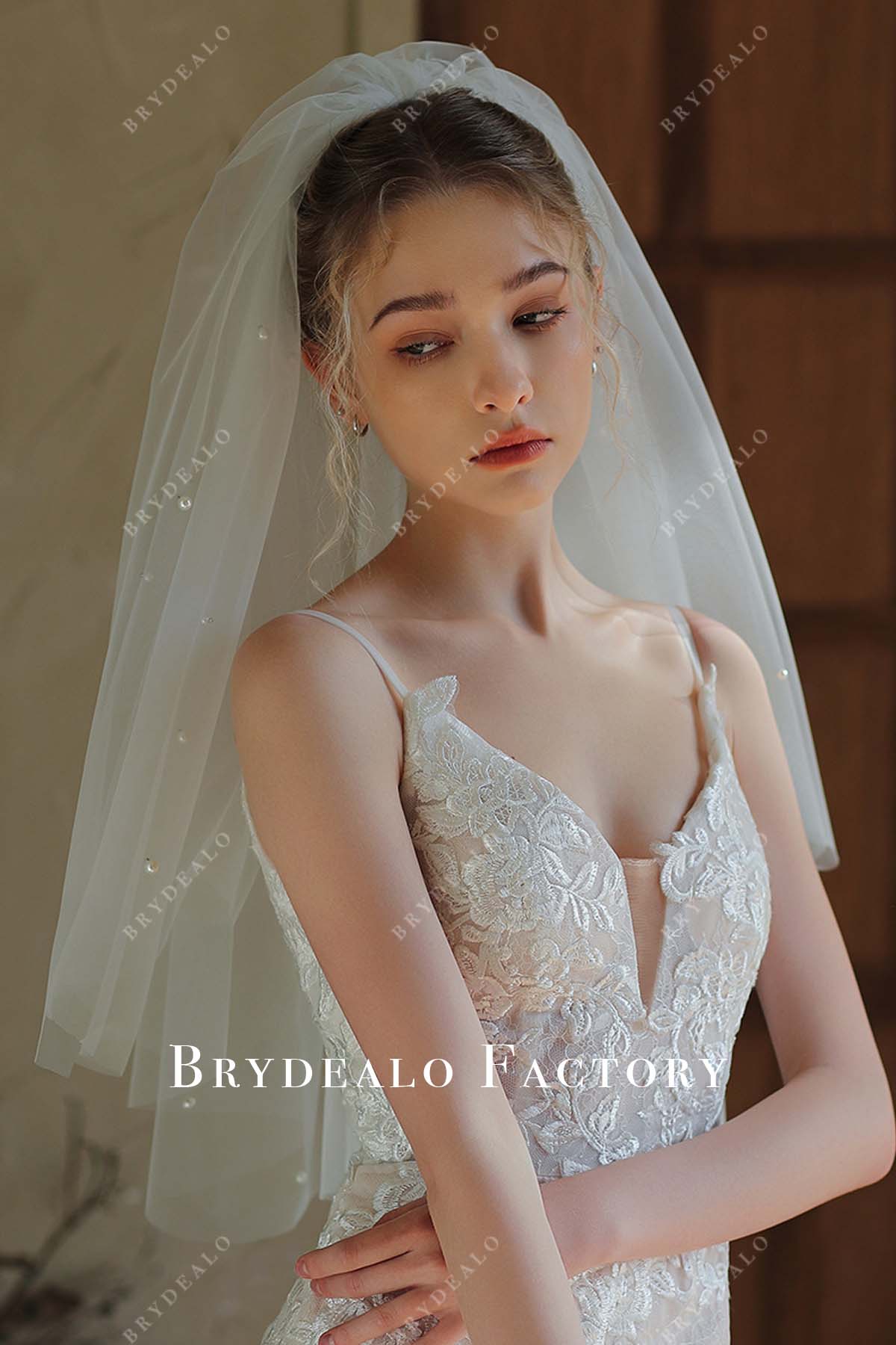 elbow length wedding veil