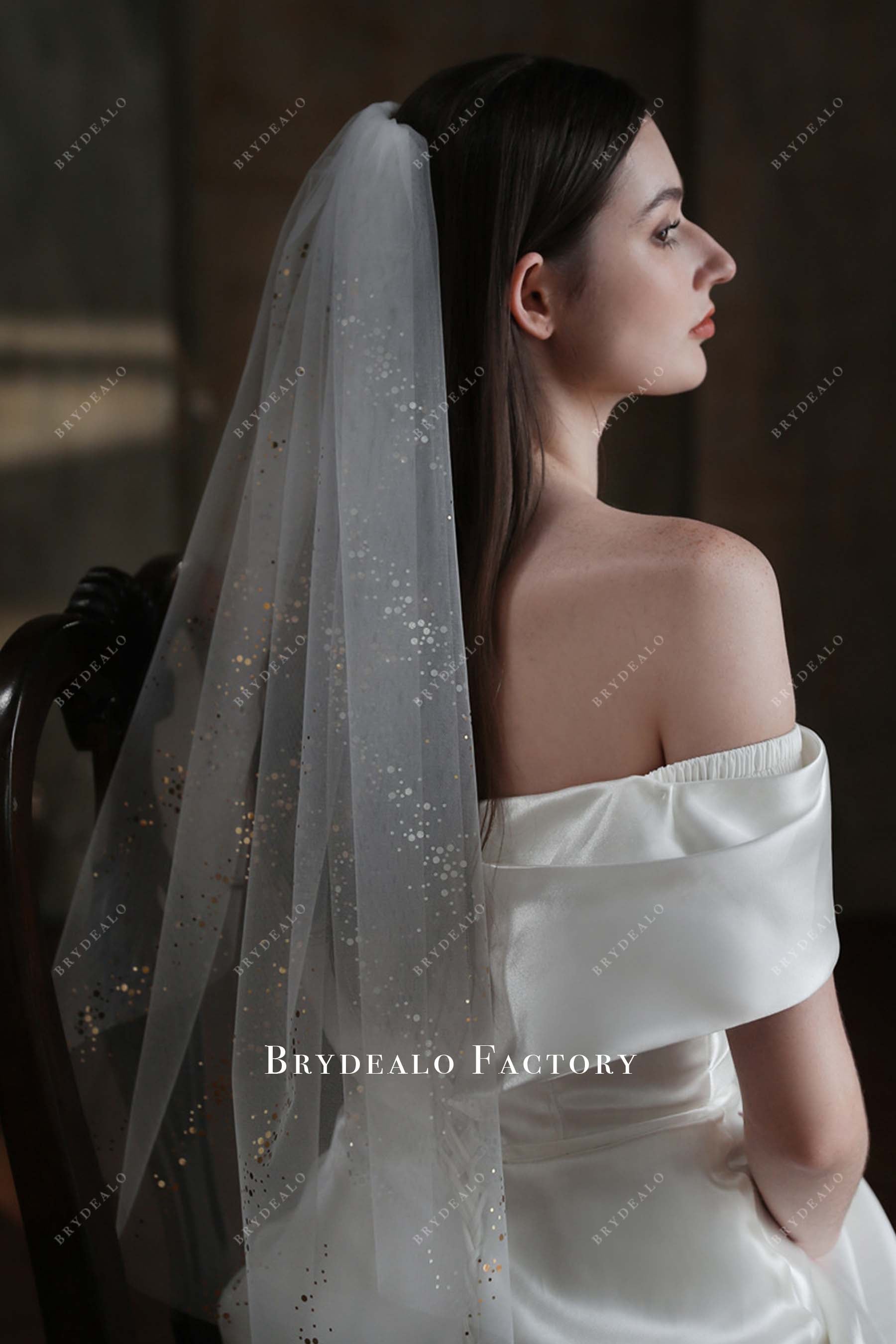 elegant tulle wedding veil