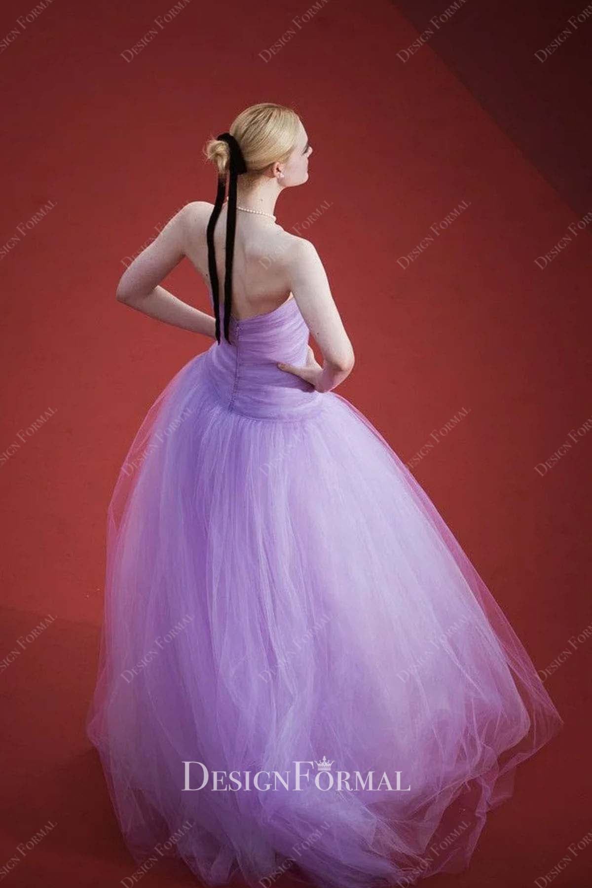 Elle Fanning 2017 sweep train  Cannes Film Festival dress