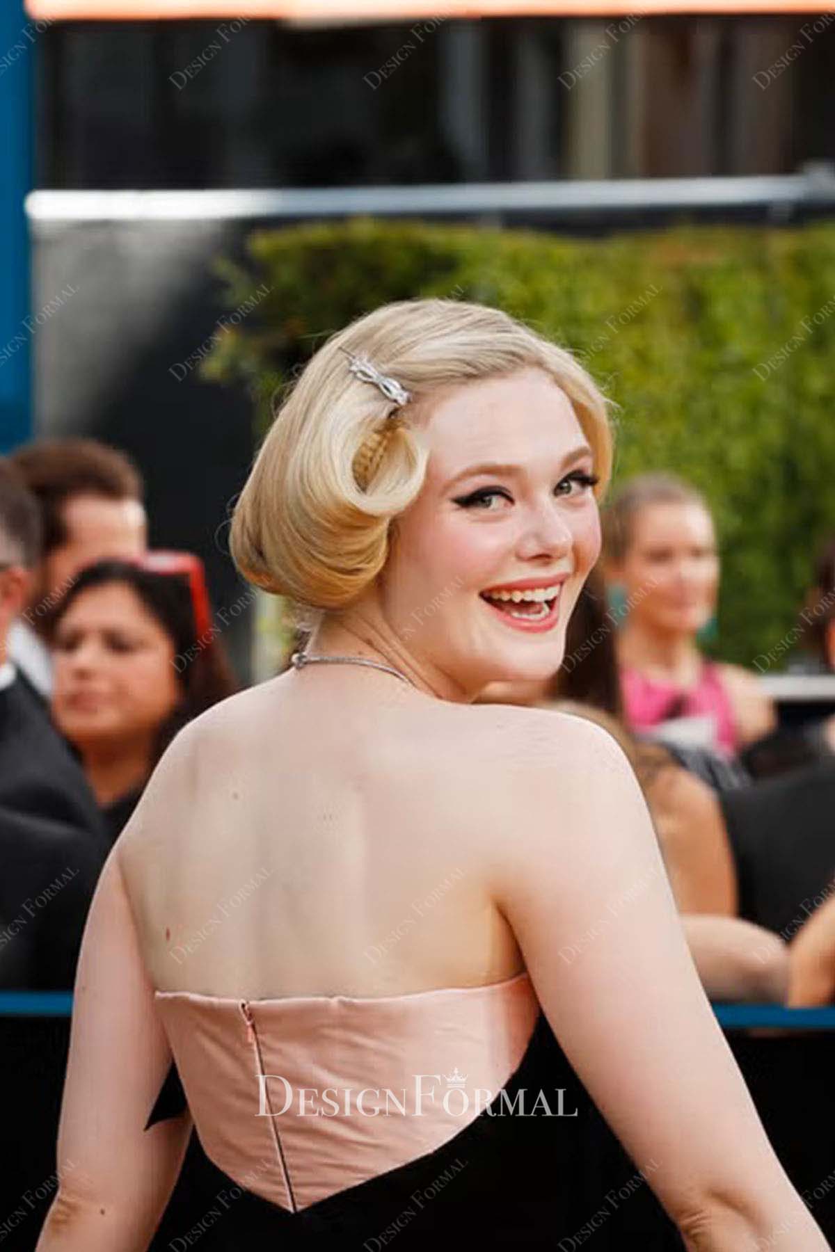 Elle Fanning open back 74th Emmy Awards dress