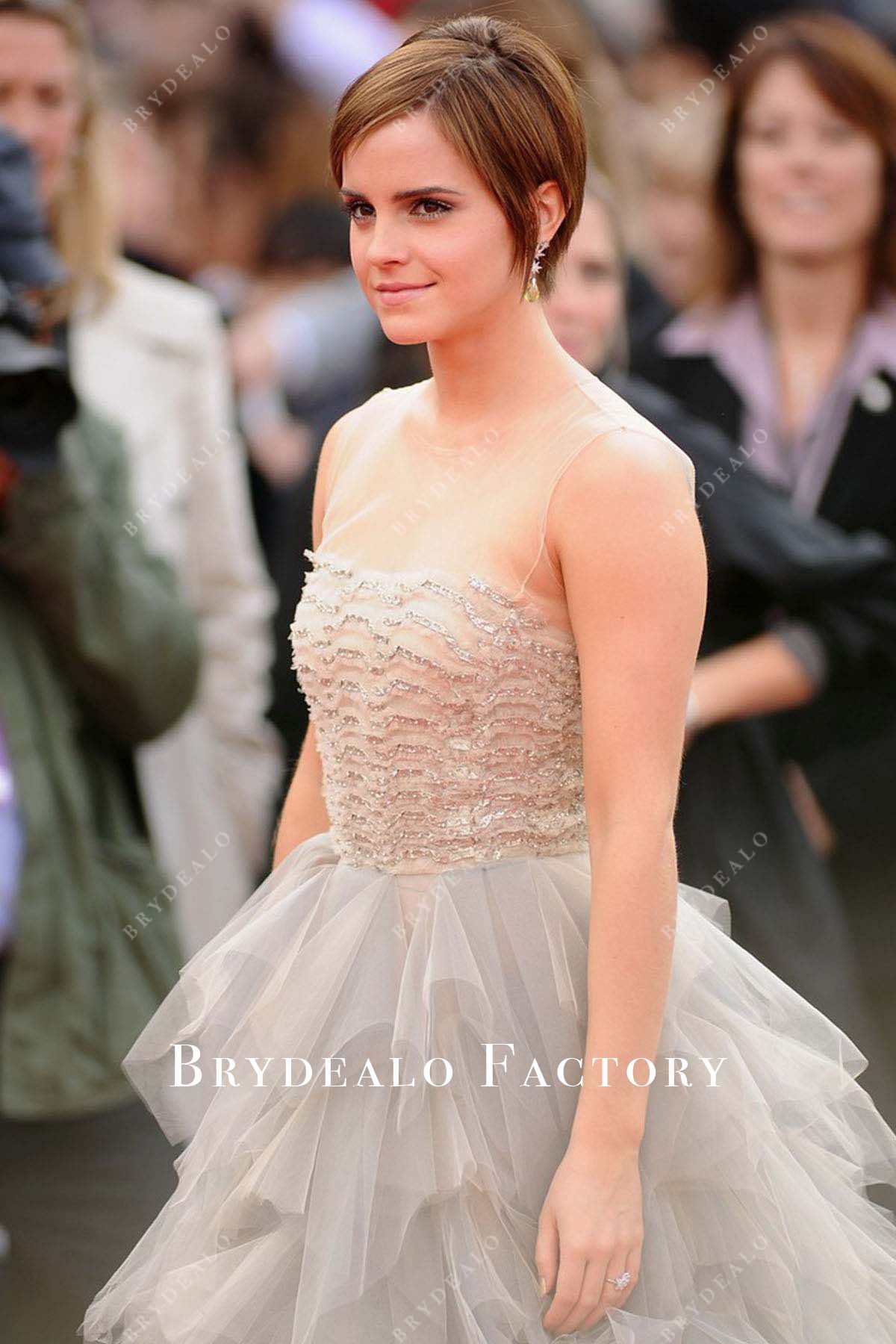 Emma Watson sequined ballgown 2011 Harry Potter Deathly Hallows London Premiere