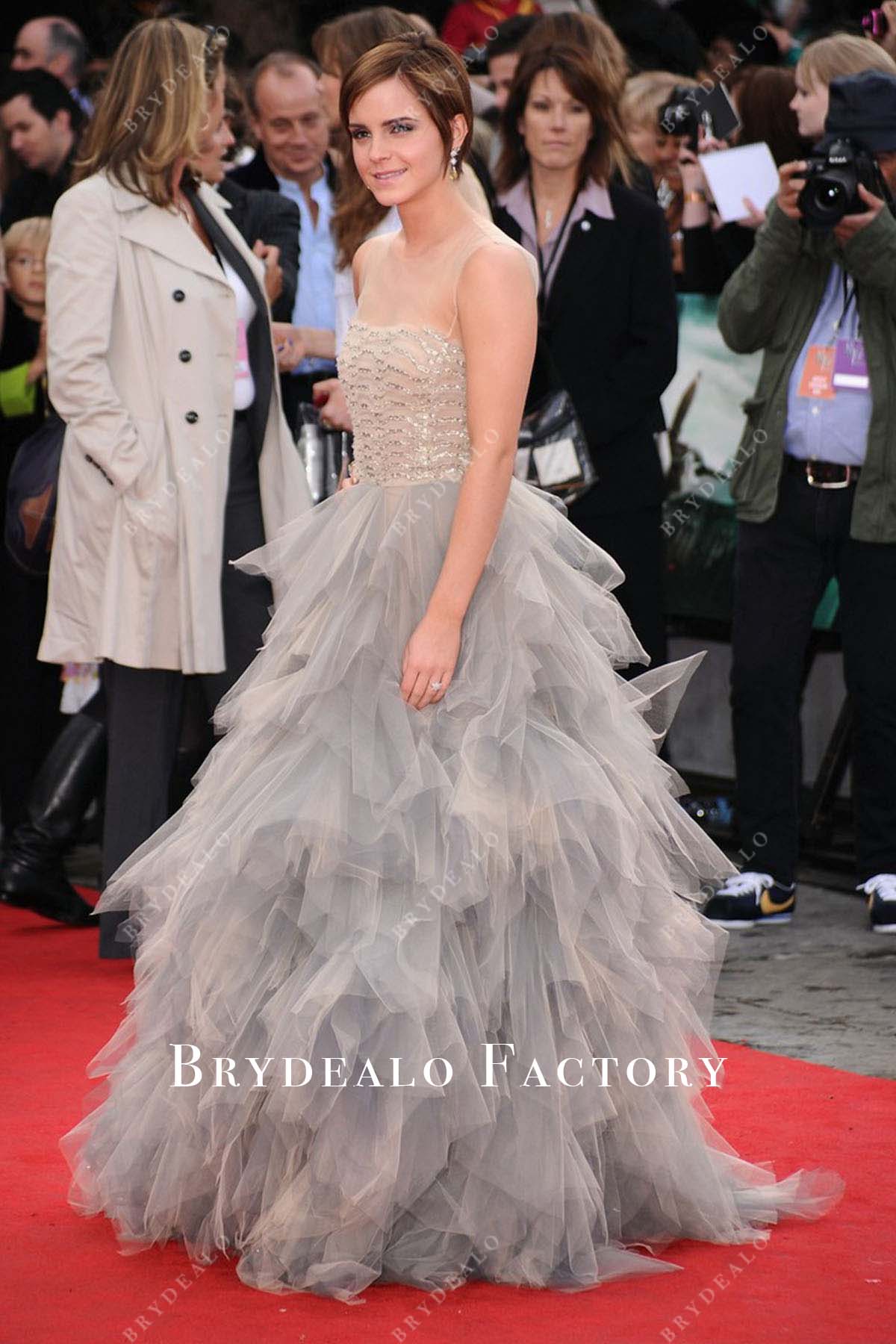 Emma Watson sleeveless ballgown 2011 Harry Potter Deathly Hallows London Premiere