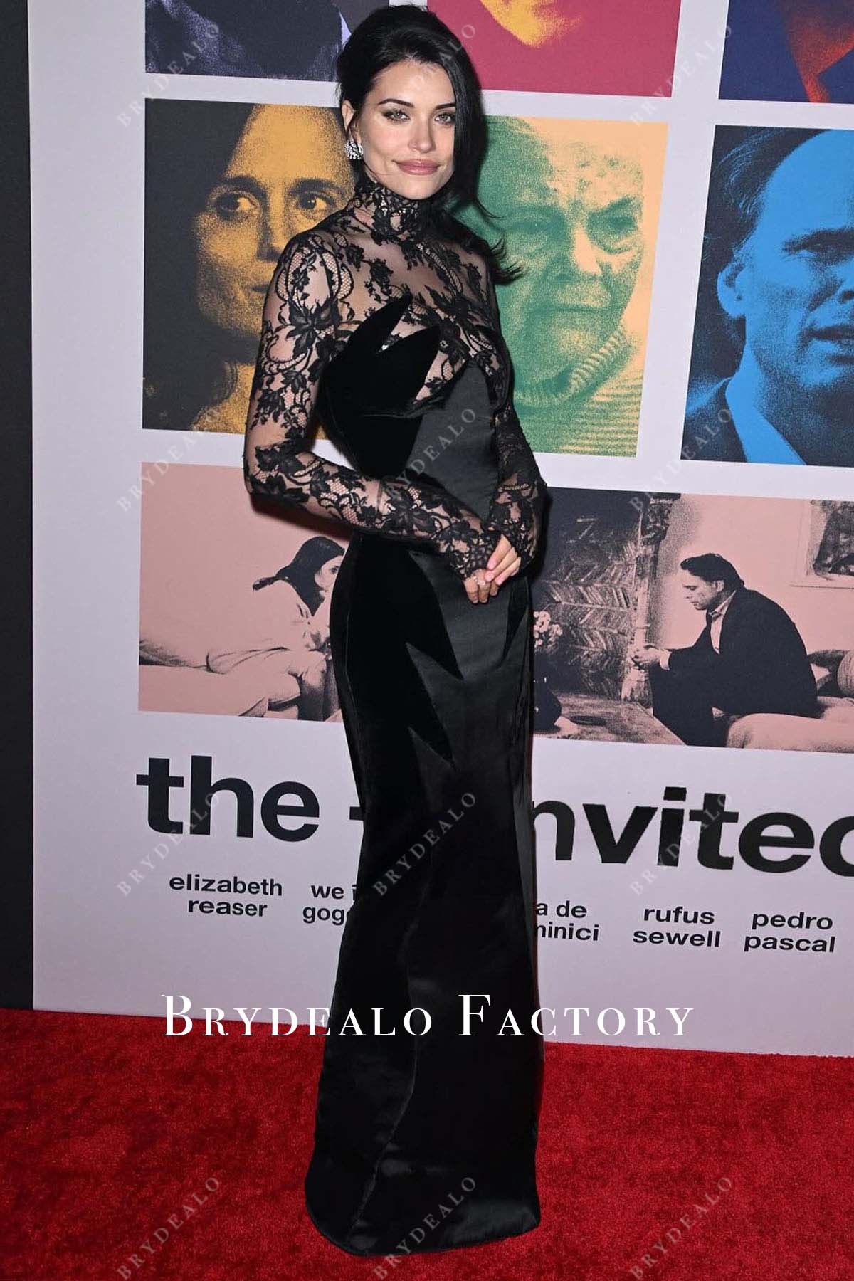 Eva De Dominici black dress The Uninvited LA Premiere 2024