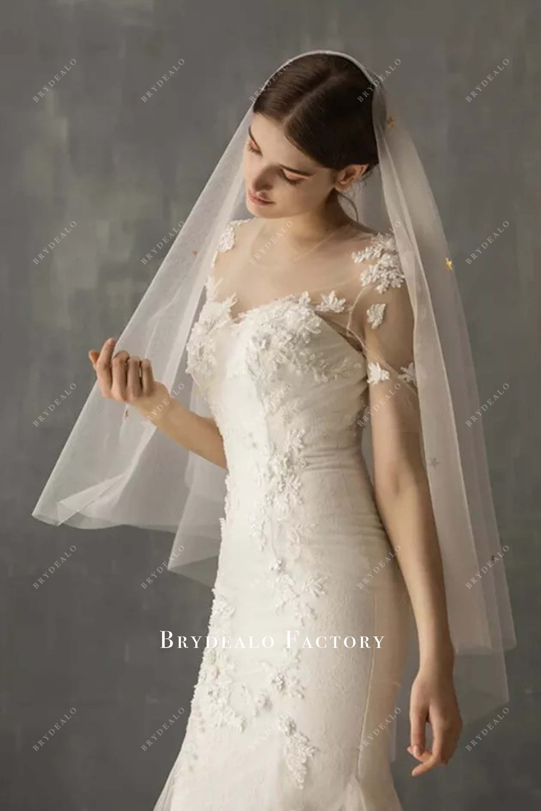 fingertip length wedding veil