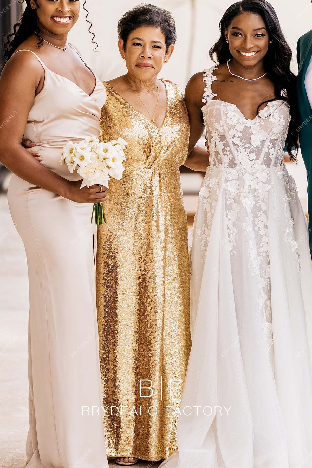 Gold long dresses for mother of the groom hotsell