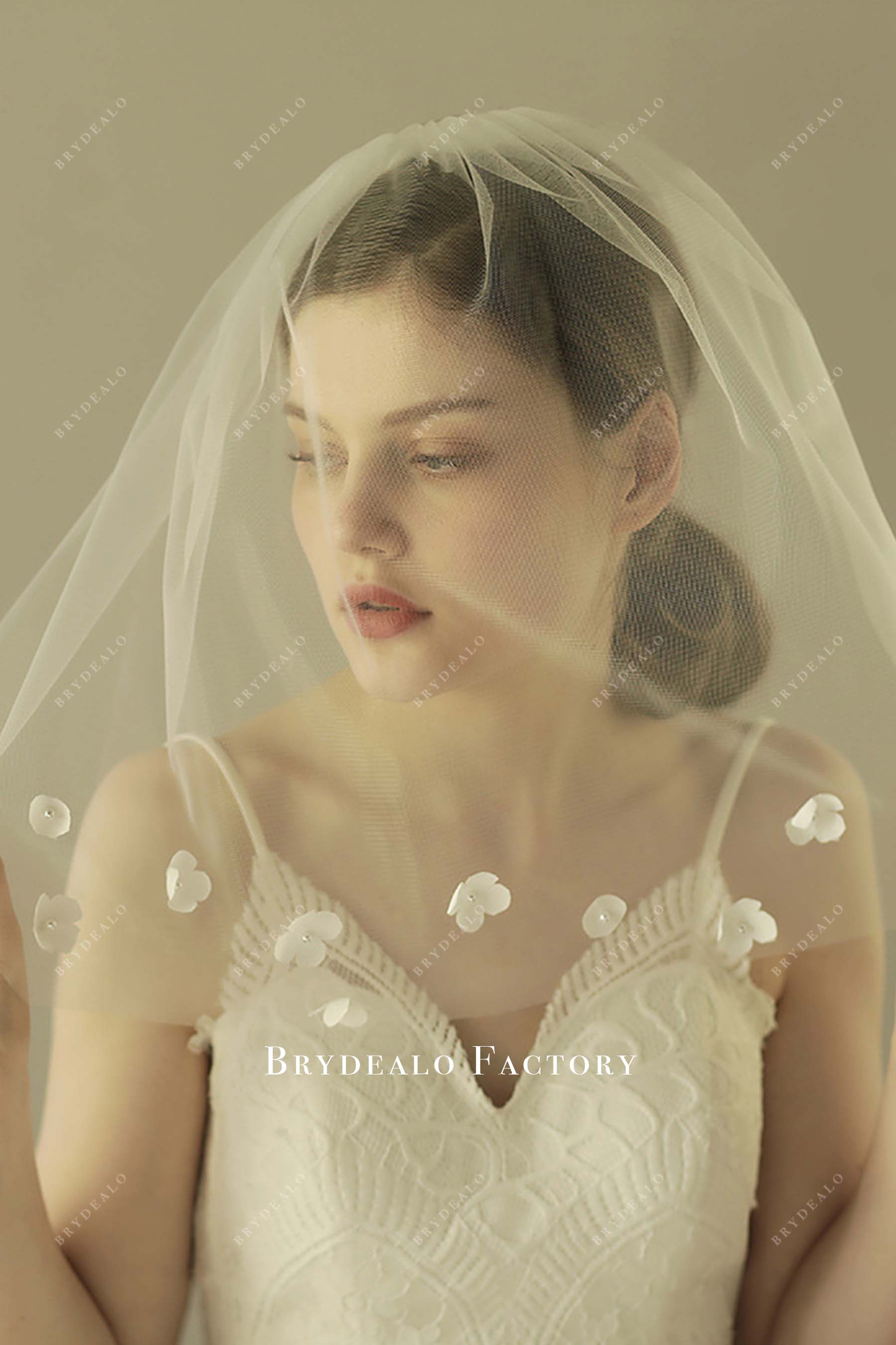 floral bridal veil