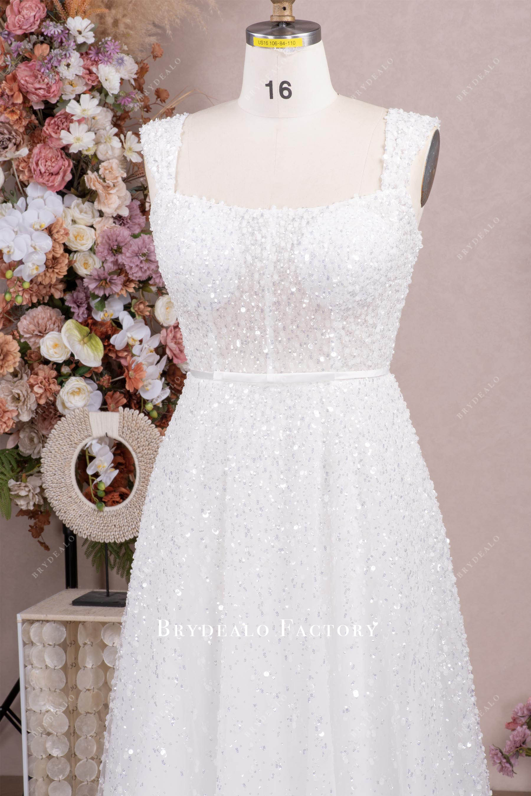 glamorous sequin wedding dress