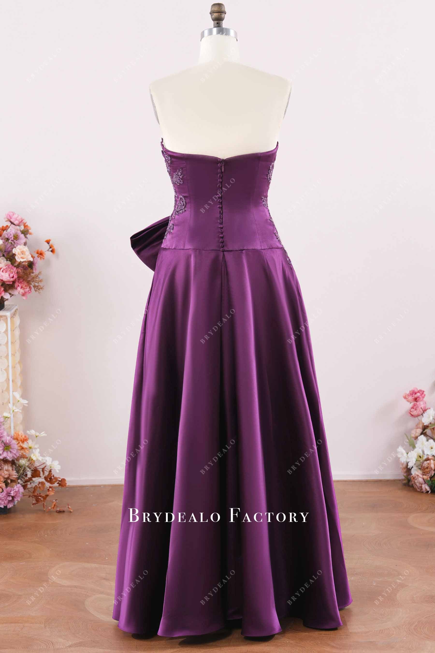 grape a line floor length mother o bride dress