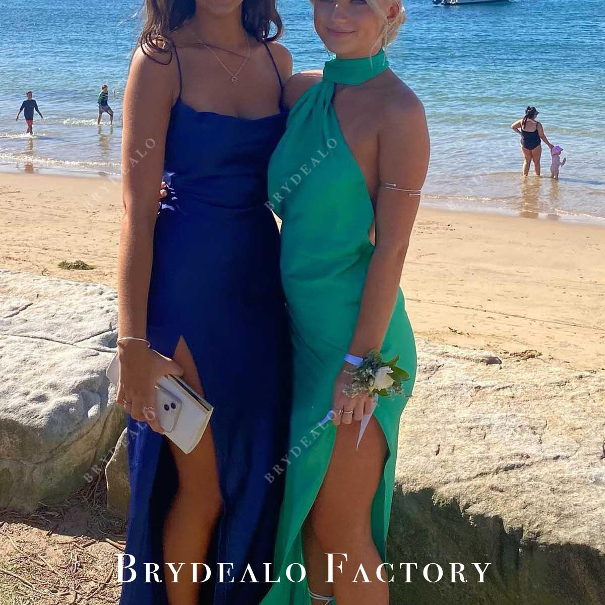 Homecoming Dress | Green Halter Cowl Back Slit Formal Gown Homecoming Dress | Green Halter Cowl Back Slit Formal Gown