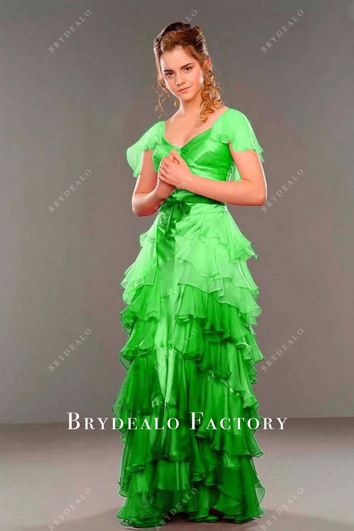 Hermione Yule Ball Dress | Green Drop Waist Christmas Party Gown