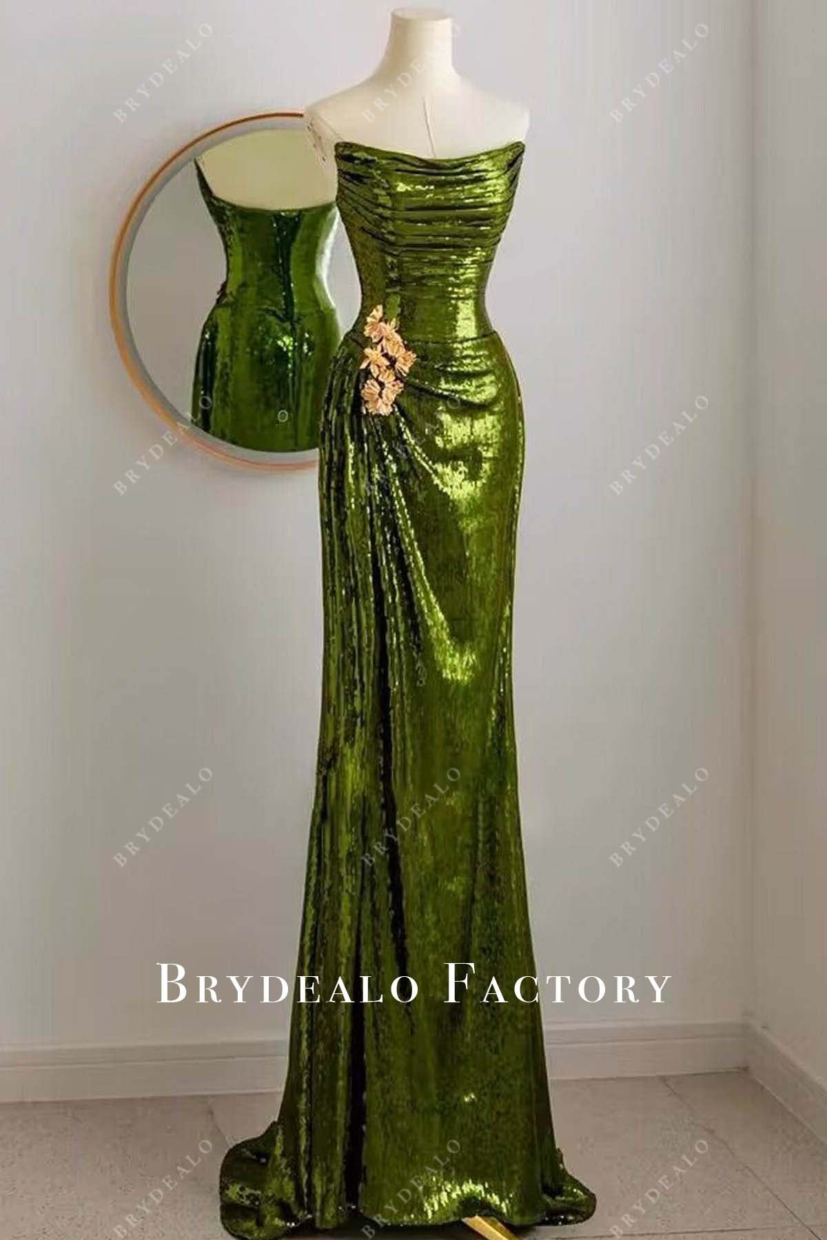 green prom dress