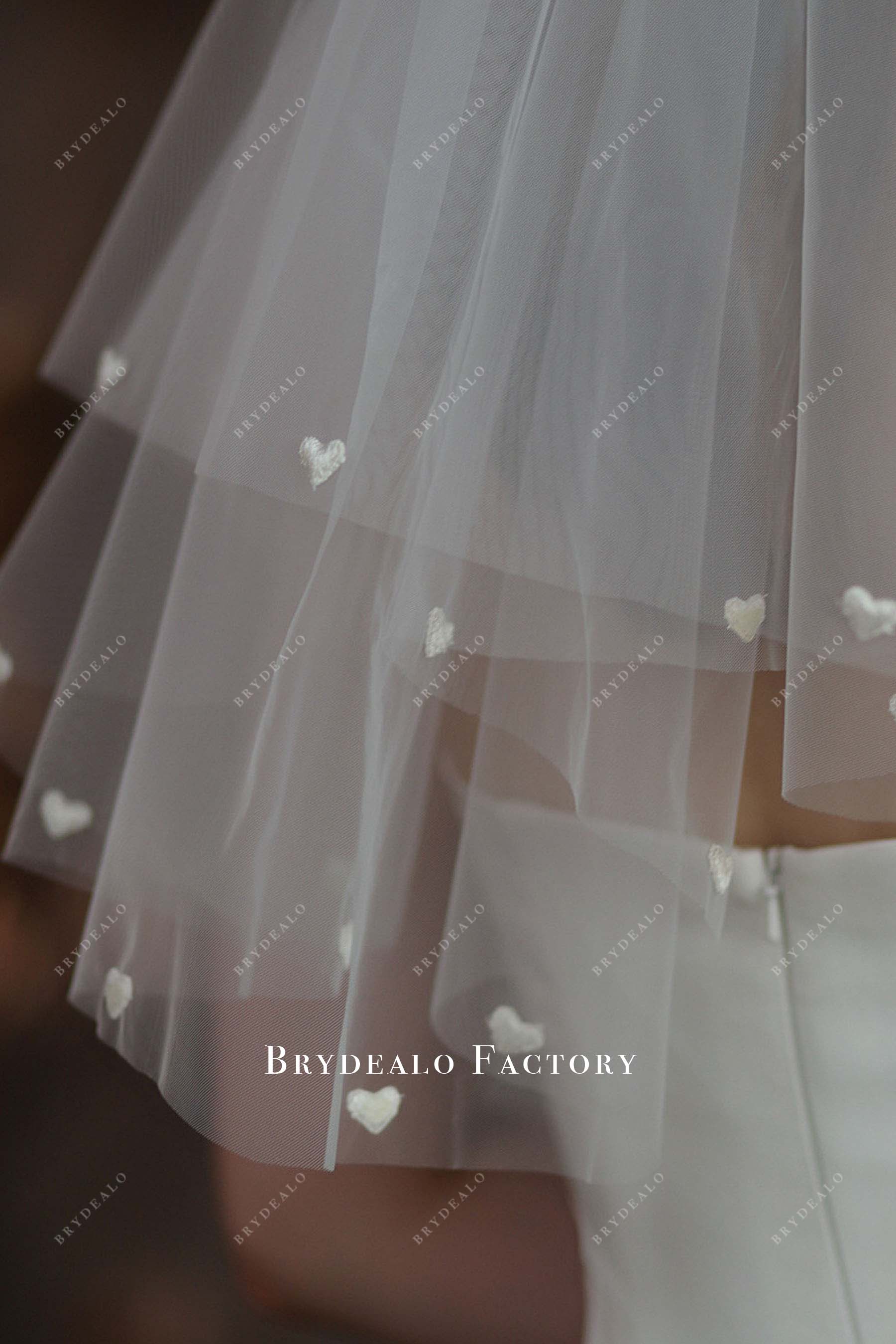 Raw Cut Two Layer Wedding Veil