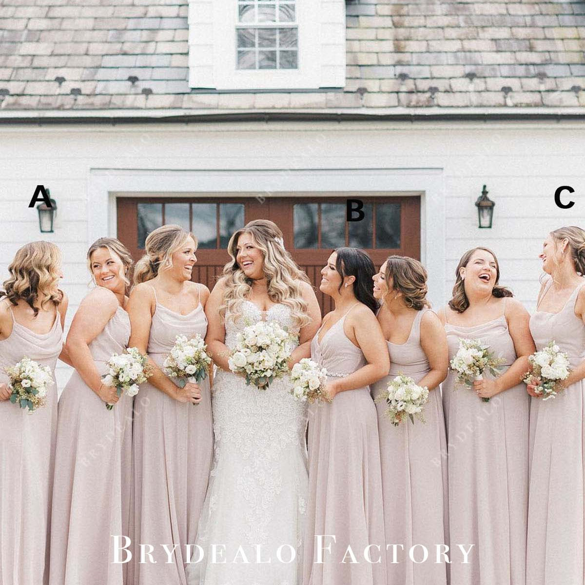 Mismatched Bridesmaid Dresses | Pink A-Line Maid Of Honor Gowns Mismatched Bridesmaid Dresses | Pink A-Line Maid Of Honor Gowns