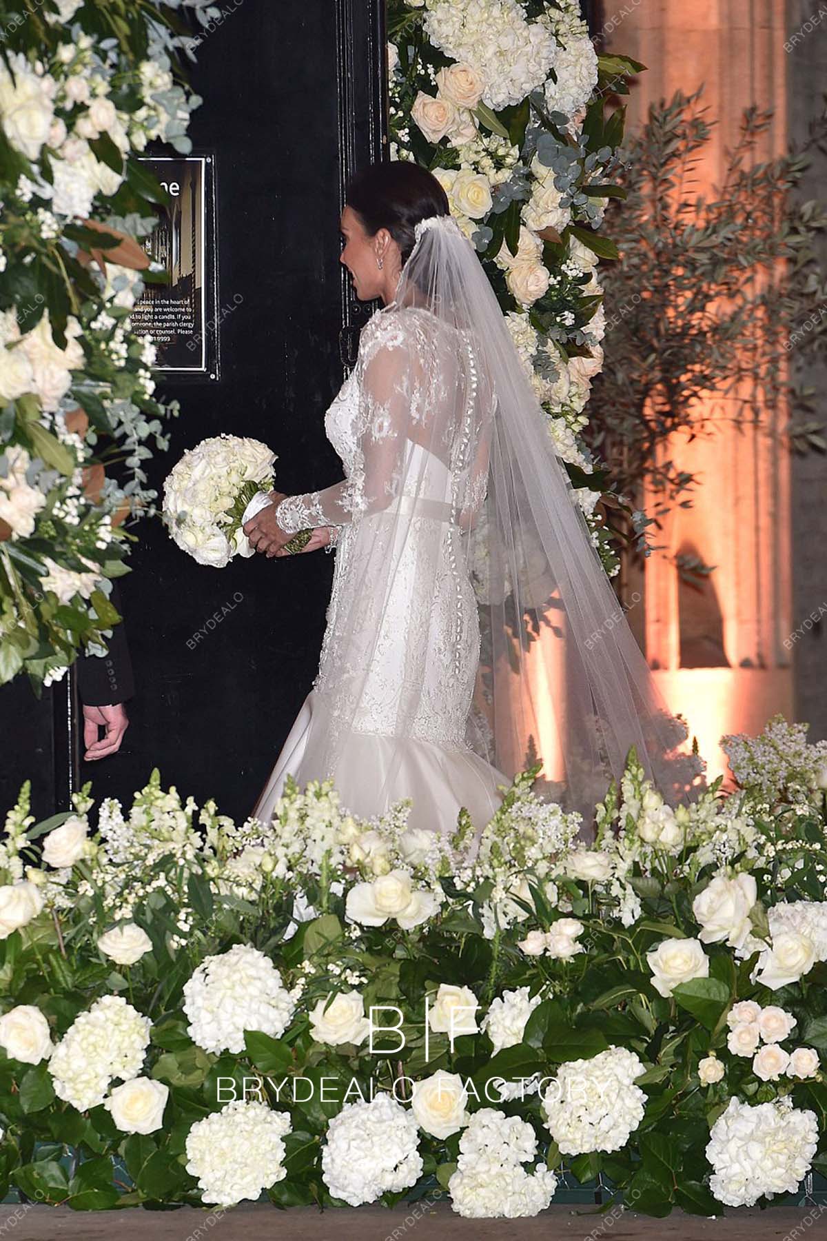 Christine Bleakley Illusion Back Lace wedding dress