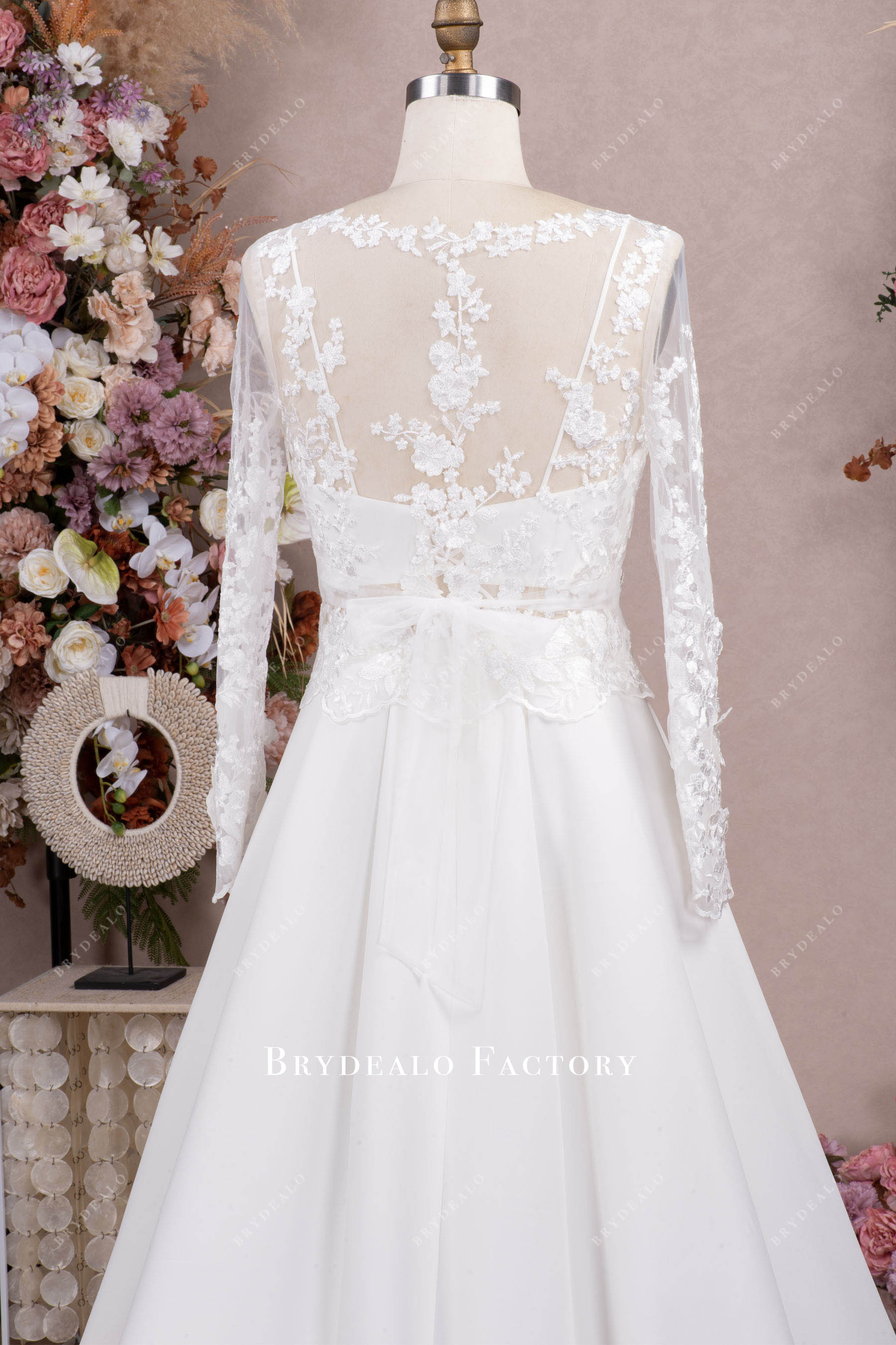 illusion lace wedding dress