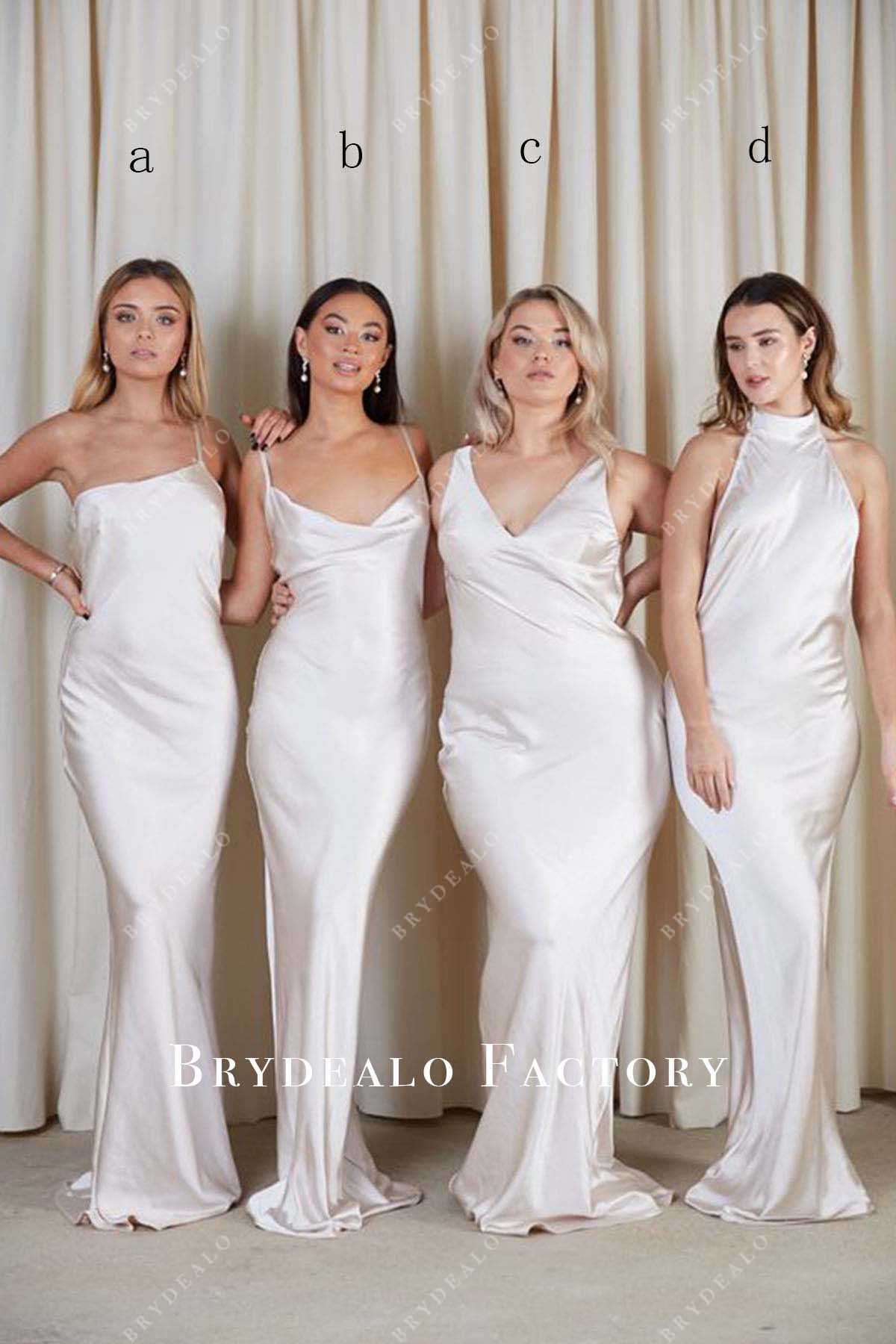 ivory mismatched bridesmaid dresses