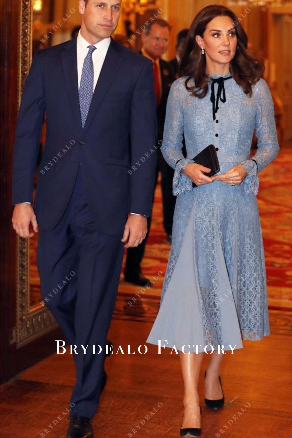Kate Middleton Ice Blue Dress World Mental Health Day 2017