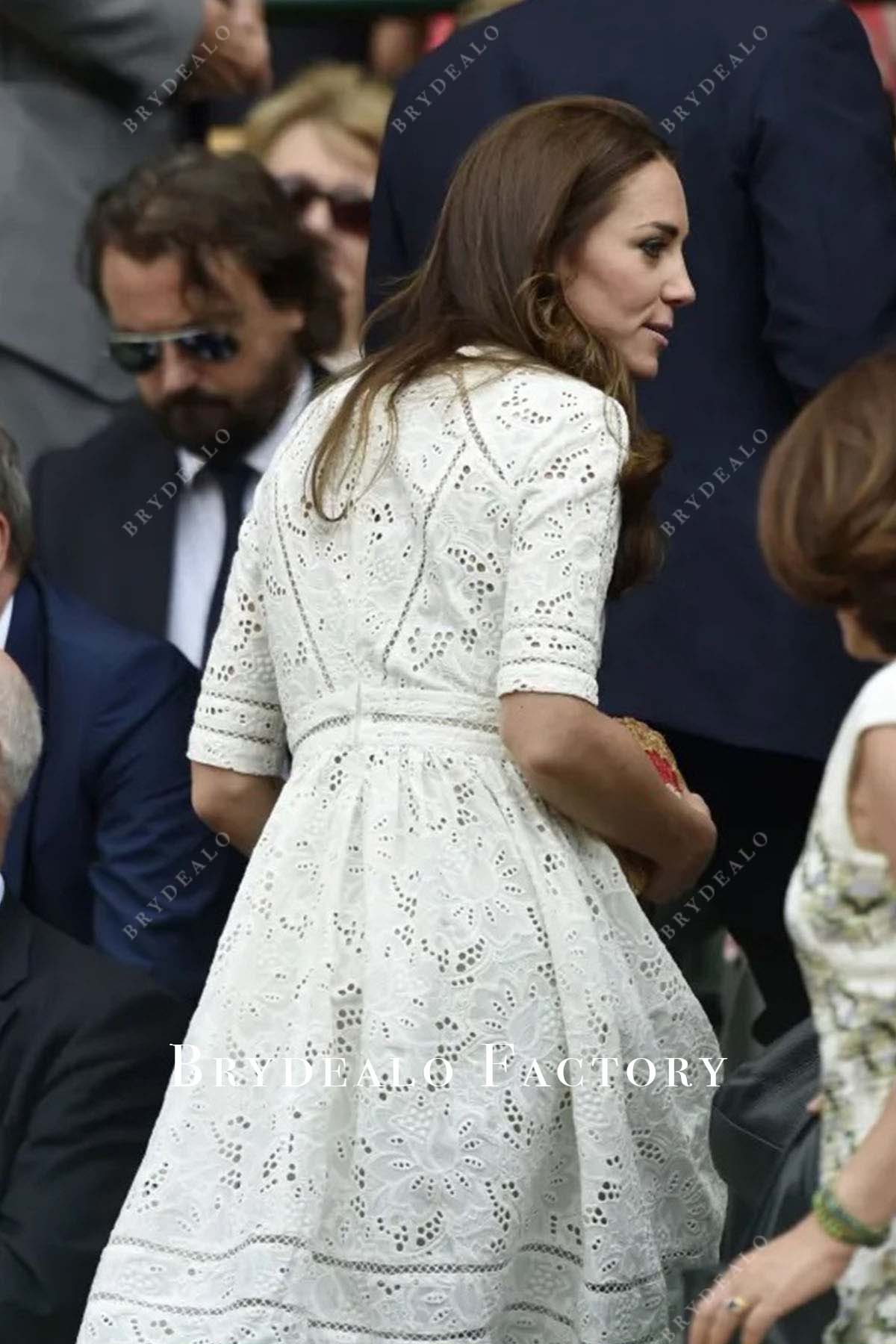 Kate Middleton Half Sleeve Dress Wimbledon 2014