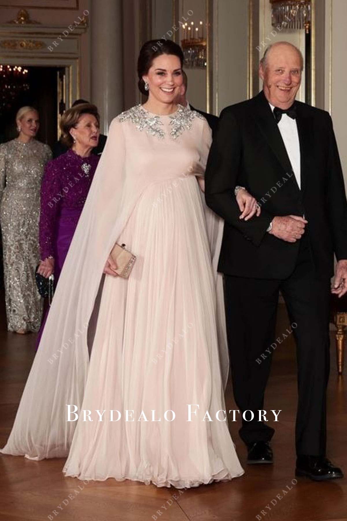 Kate Middleton pregnant dress 2018 Norway visit  Banquet