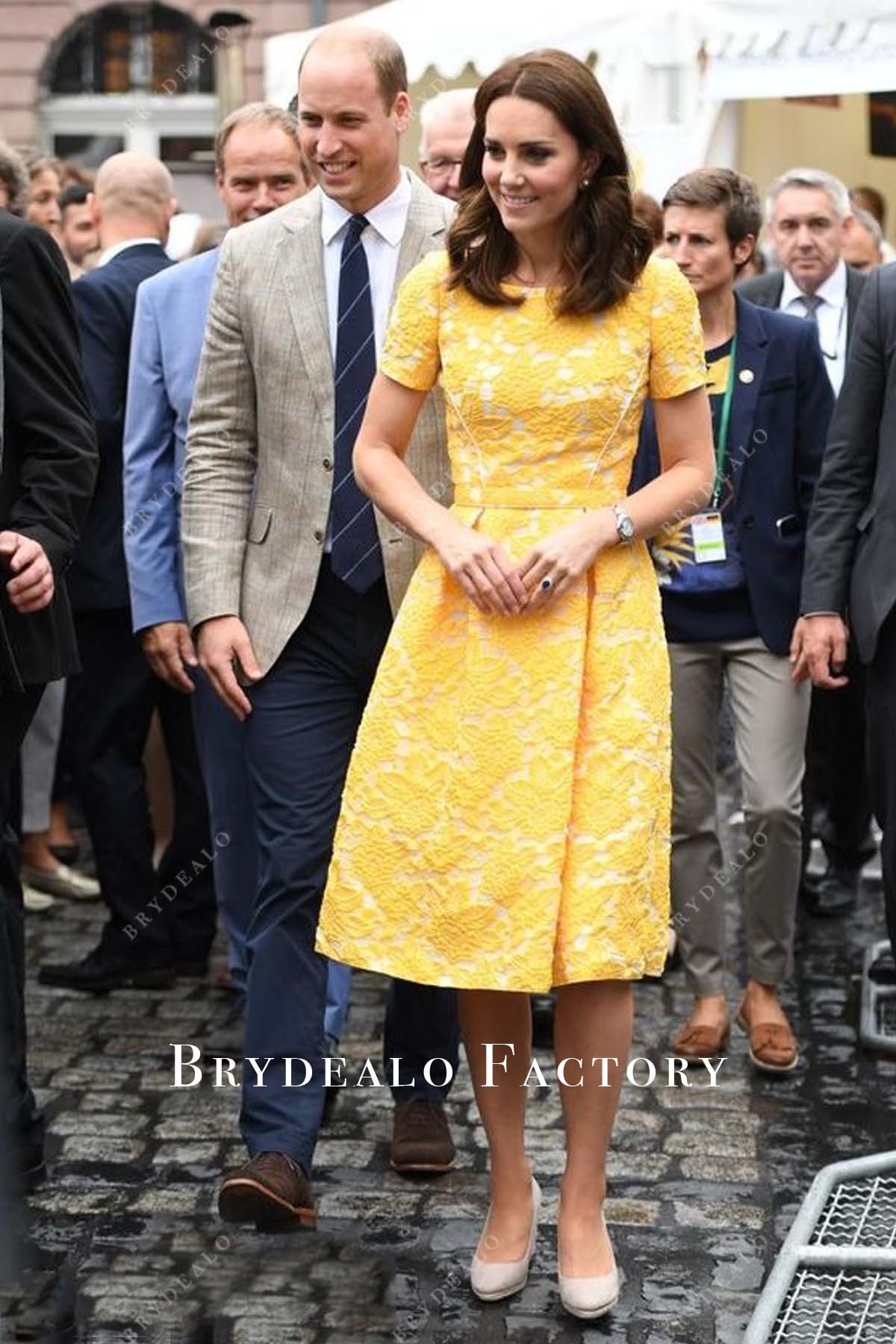 Kate Middleton Yellow Gown Paris & Germany Royal Tour 2017
