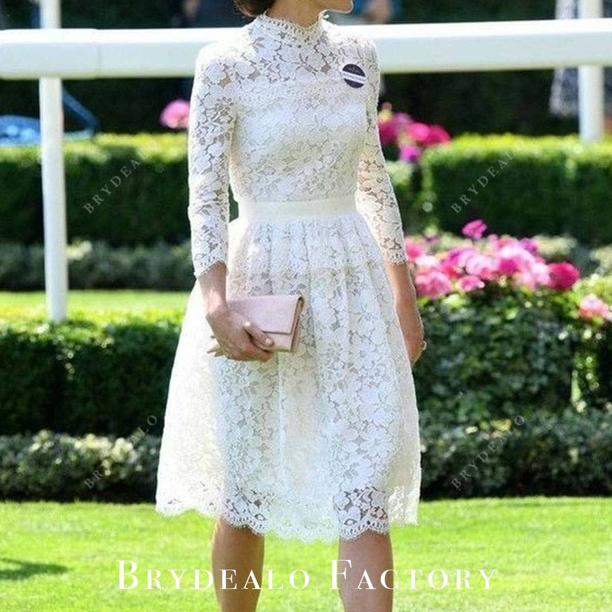 Kate Middleton White Lace Short Dress 2017 Royal Ascot