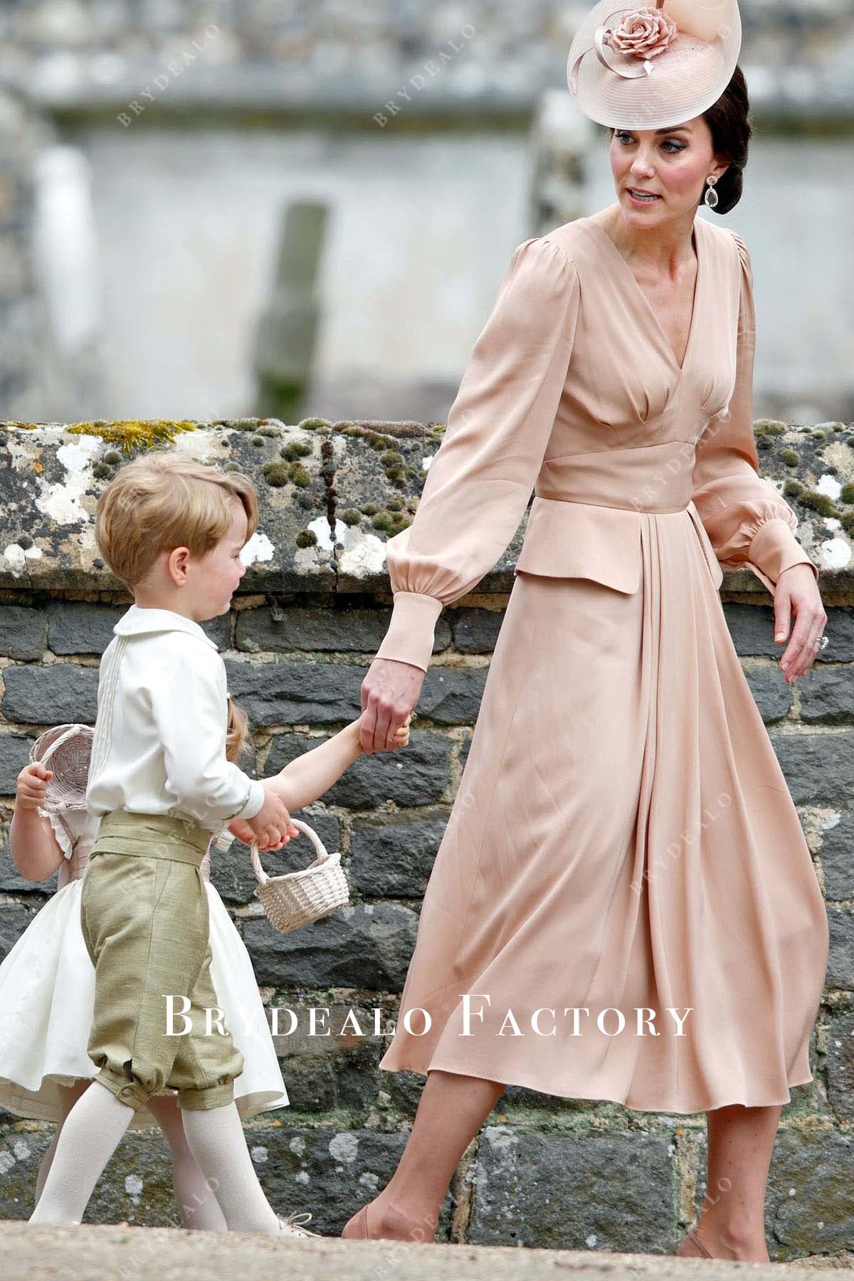 Kate Middleton Dusty Rose Dress on  Sister Pippa's Wedding 2017