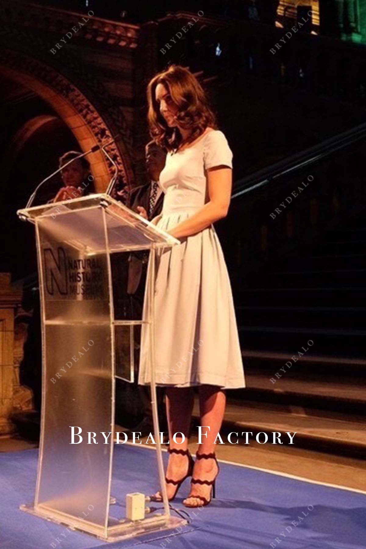 Kate Middleton Short Sleeve Dress Natural History Museum 2017