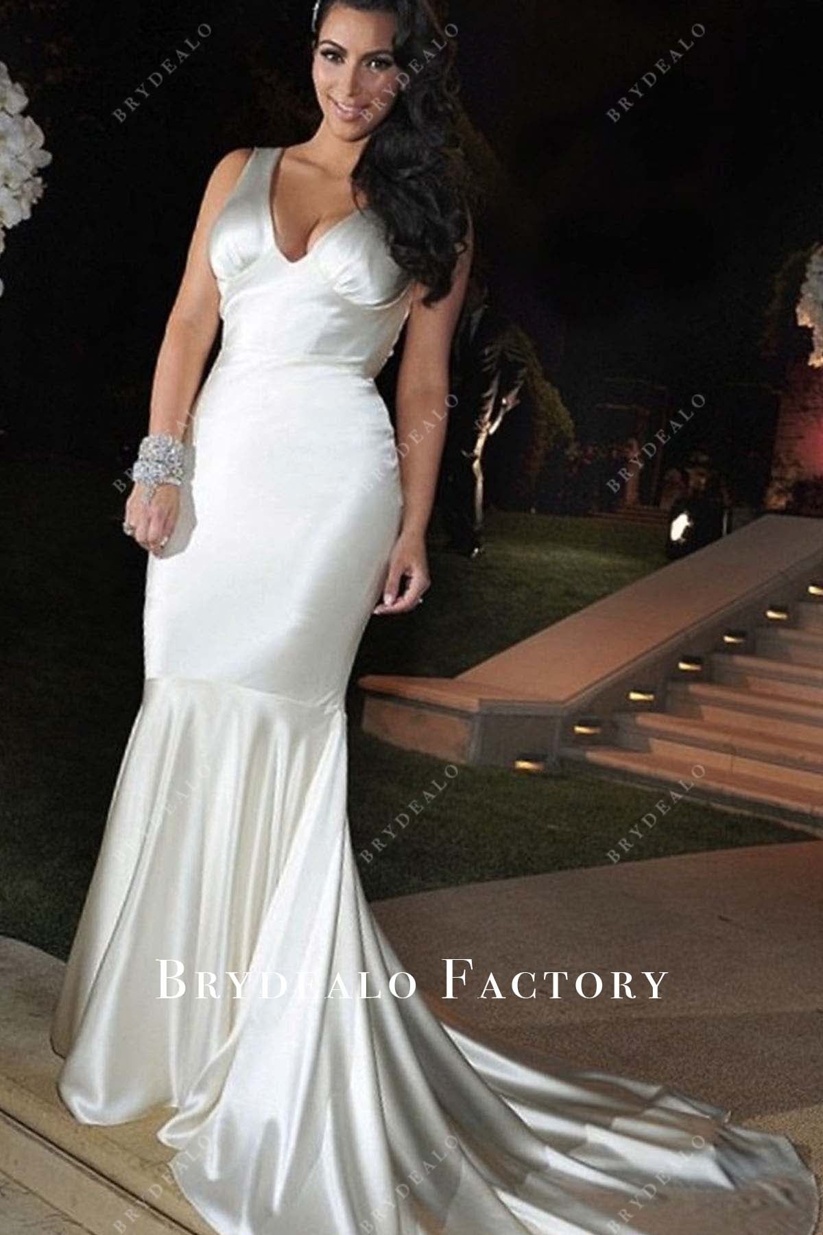 Kim Kardashian court train 3rd Wedding Dress 2011 