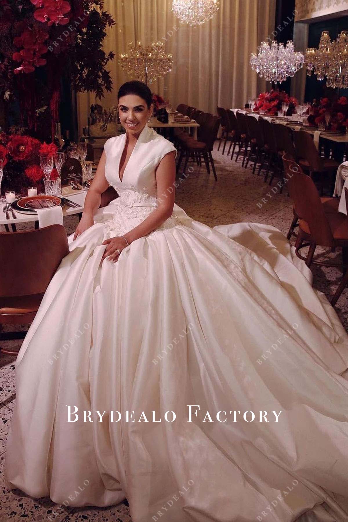 Nora Illusion Cap Sleeves Lace Long Bridesmaid Dresses