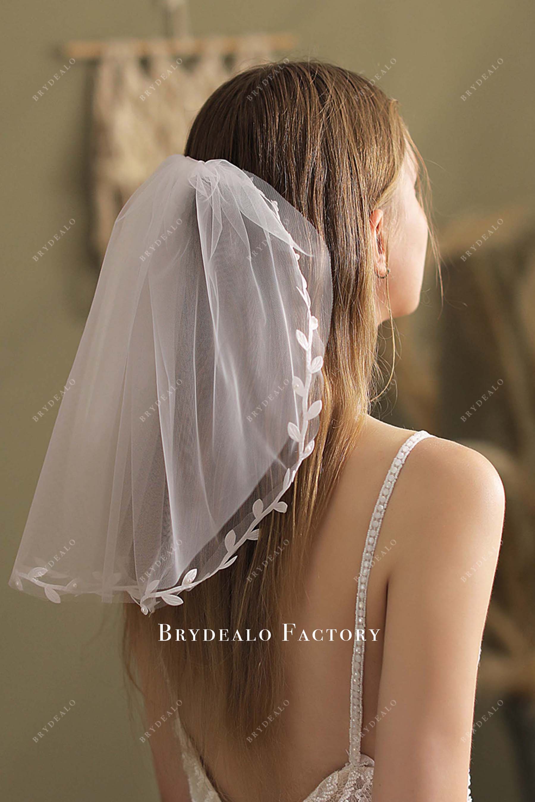 lace edge bridal veil