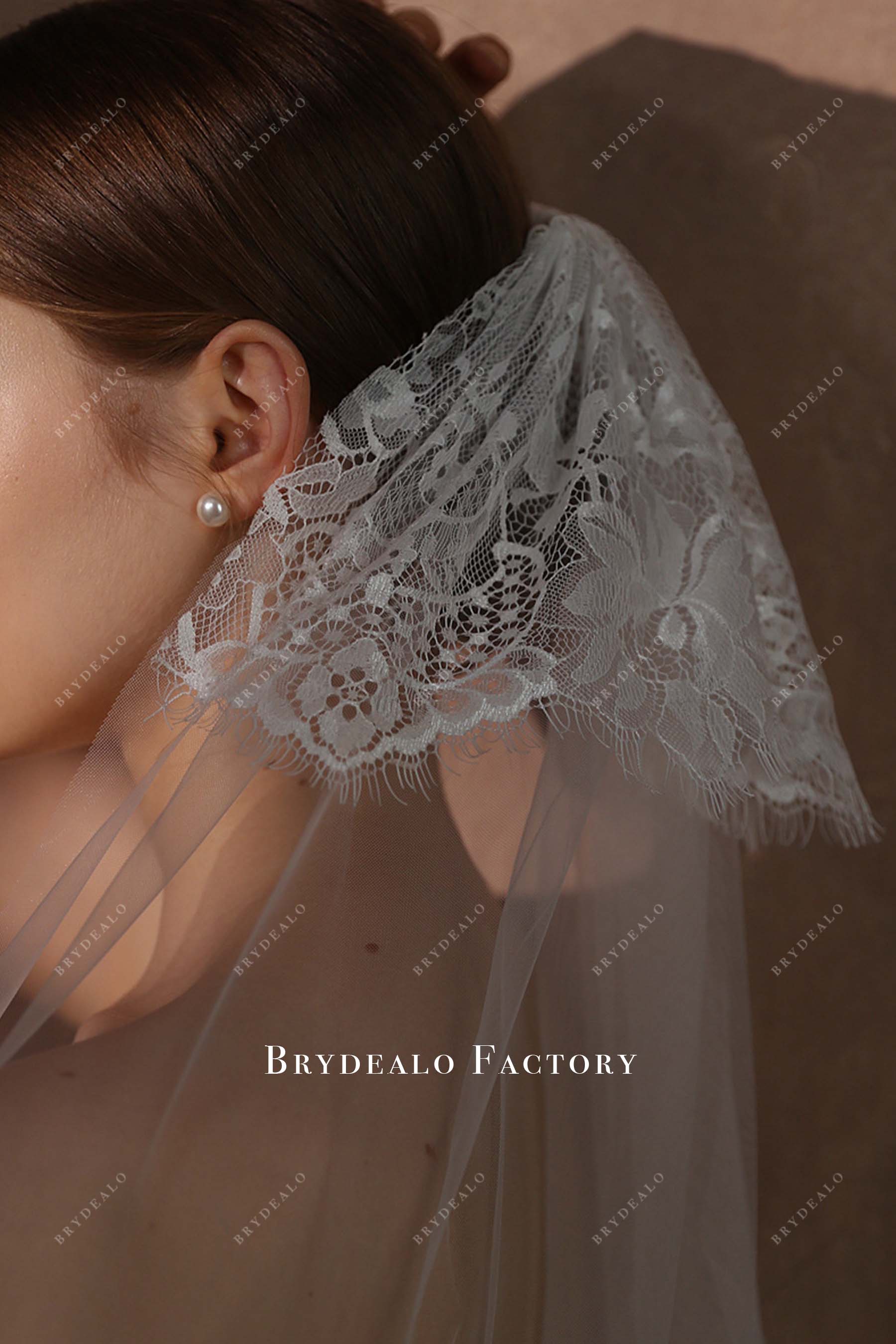 lace long bridal veil