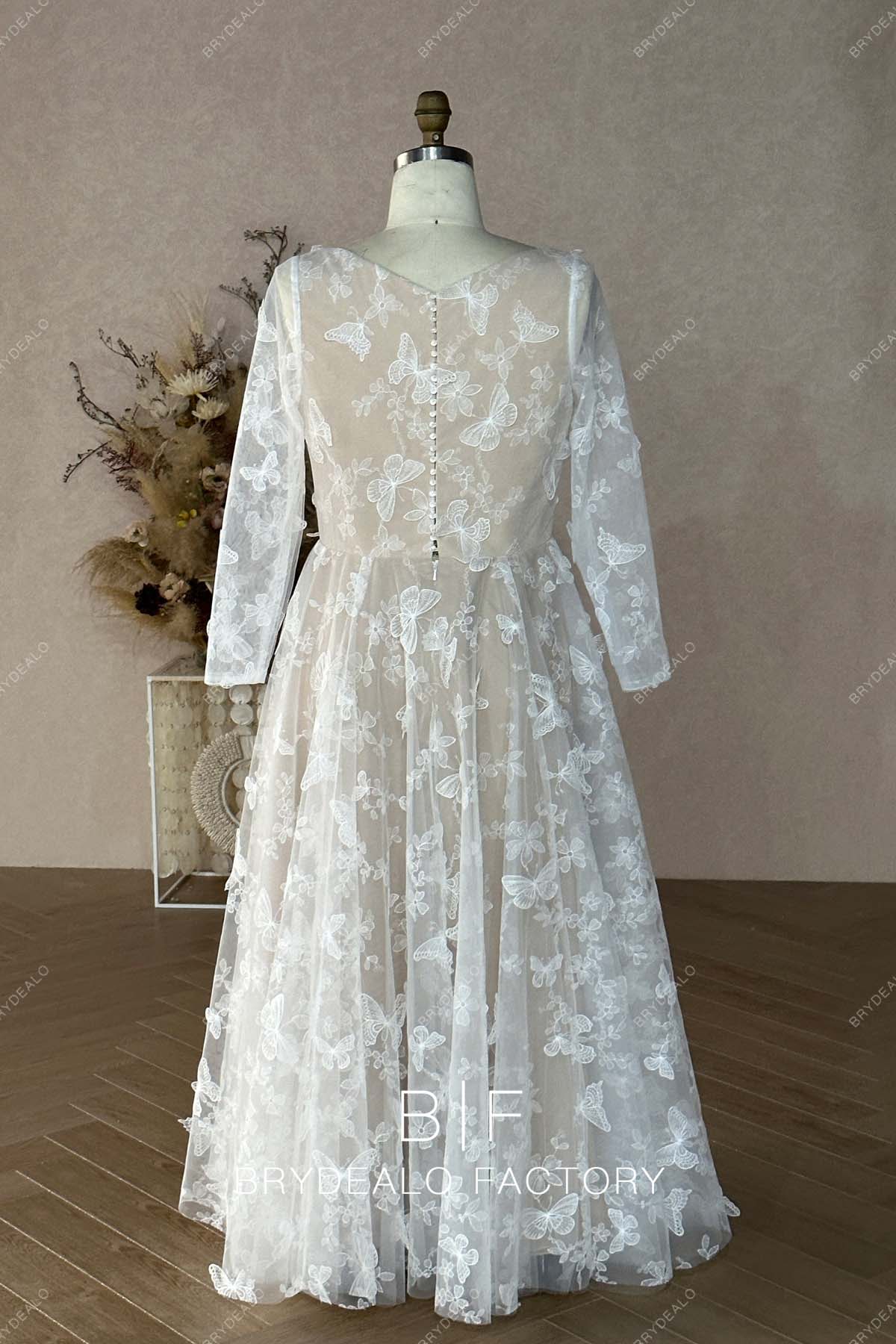 Designer Lace Plus Size Custom Floor Length Wedding Dress
