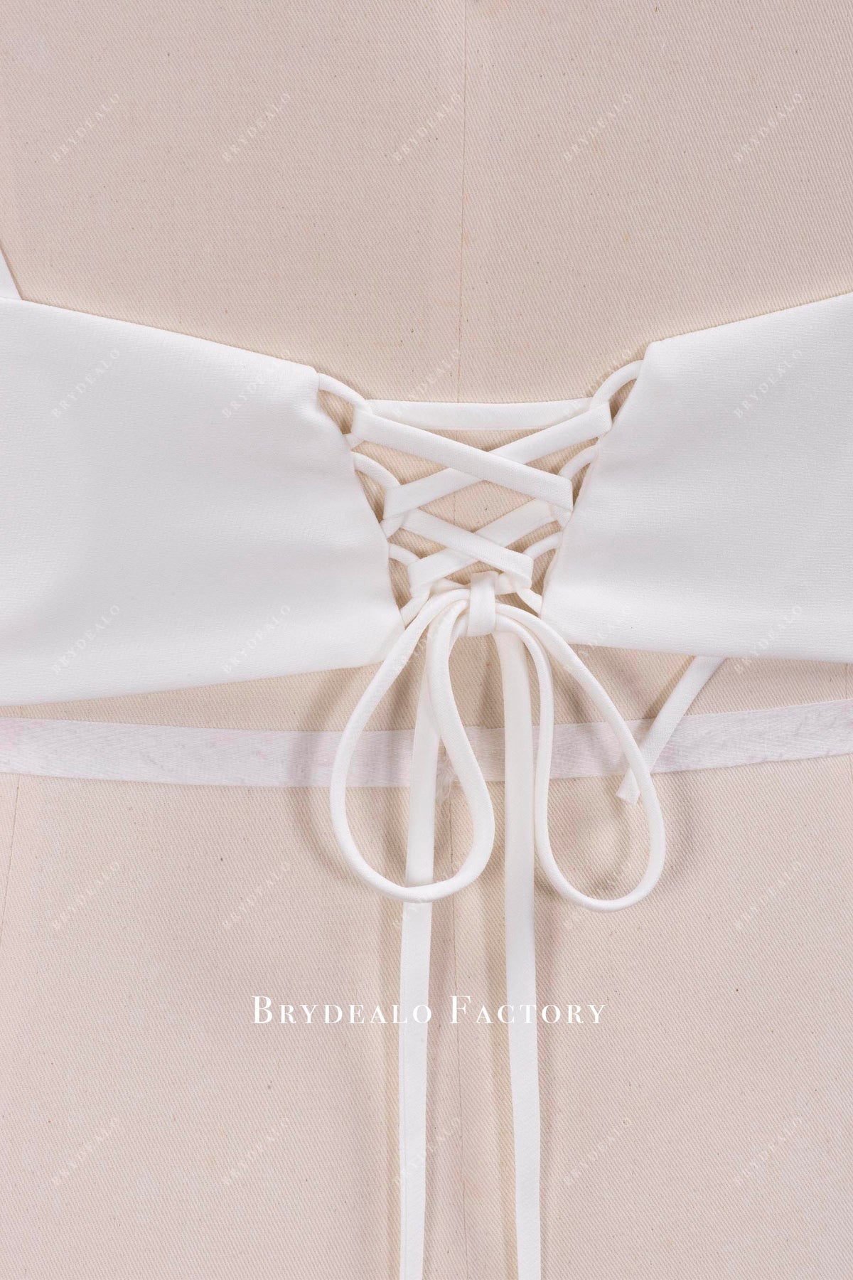 lace up back bridal crop