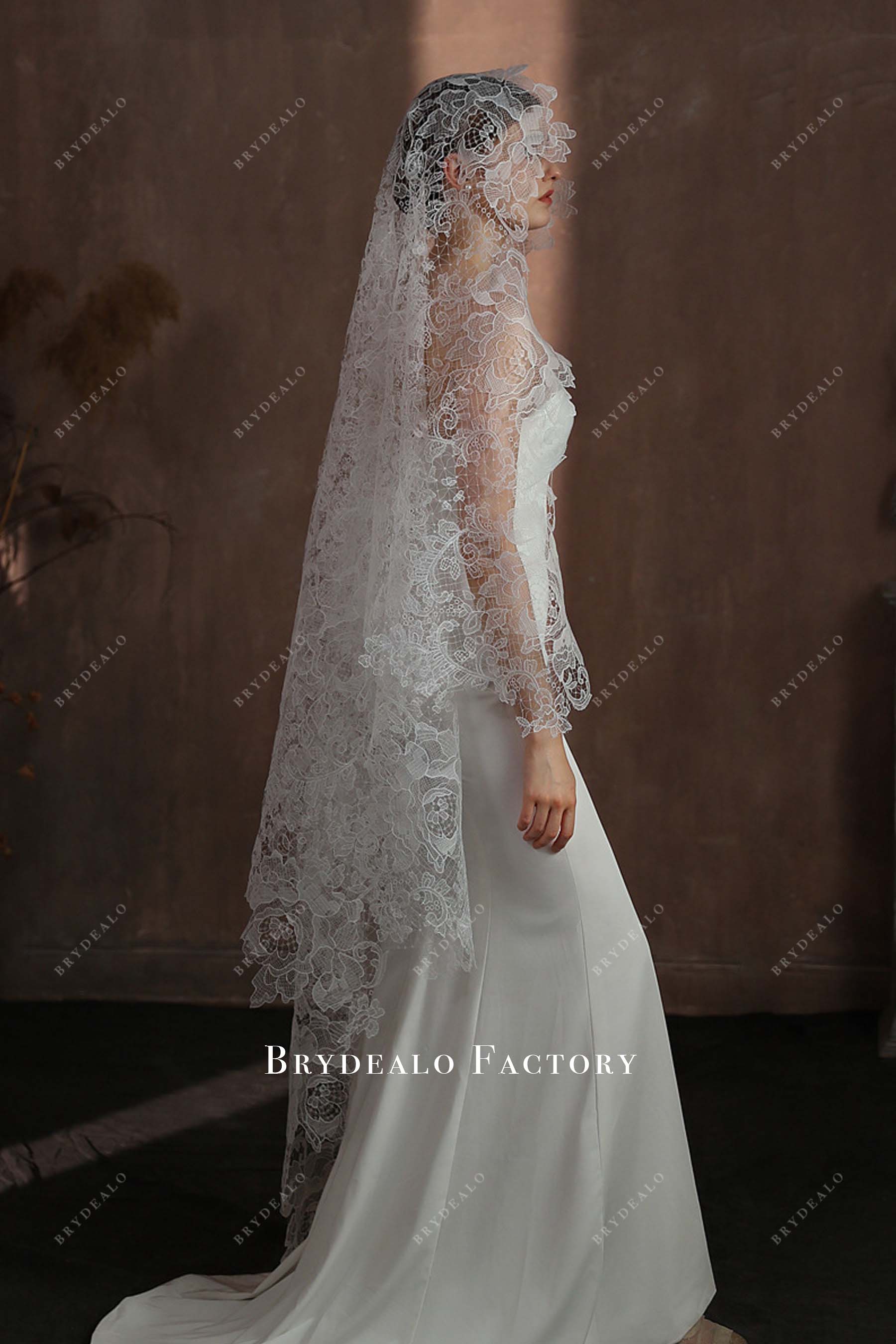 Waltz Length Single Tier Wedding Veil