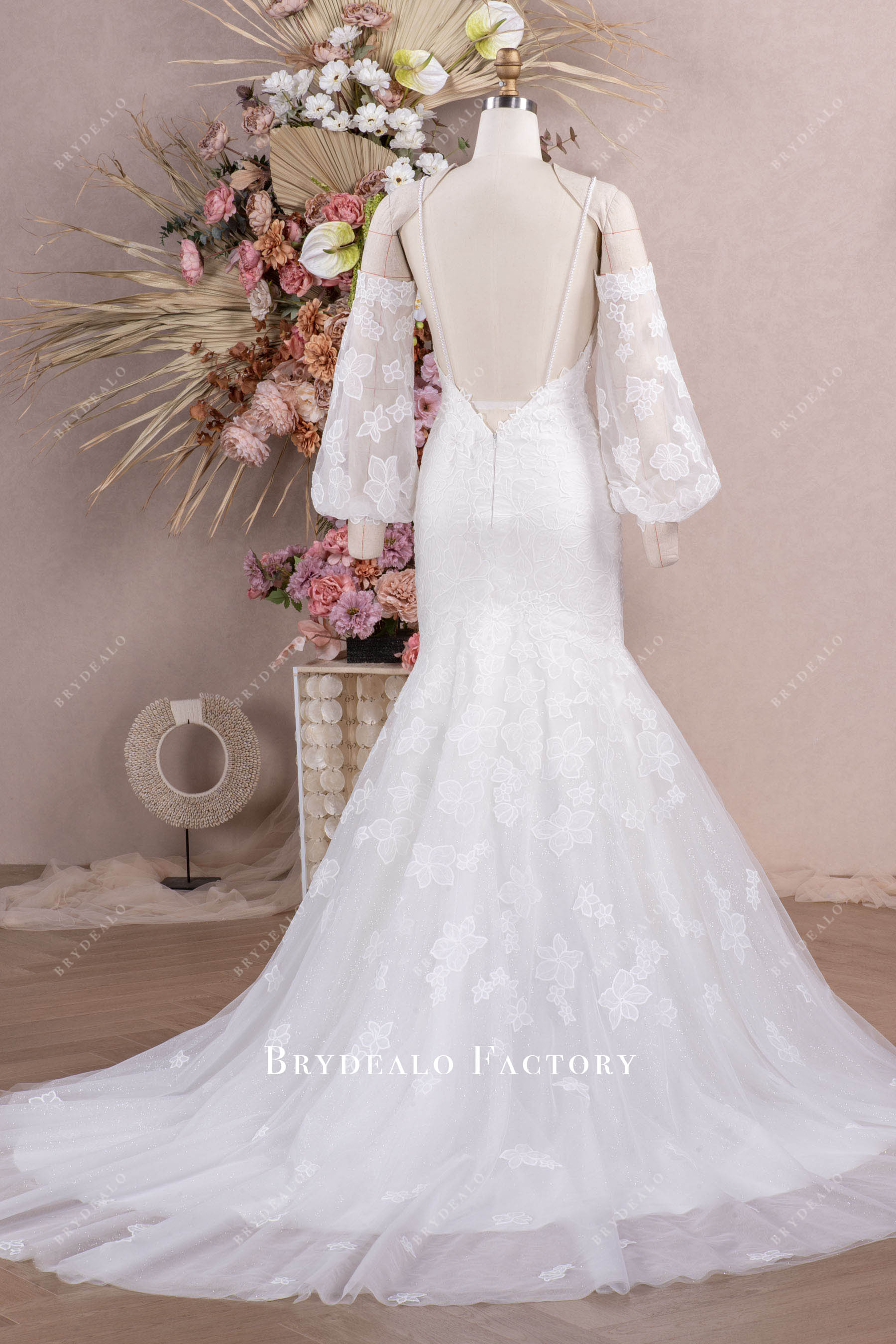 long sleeves wedding dress