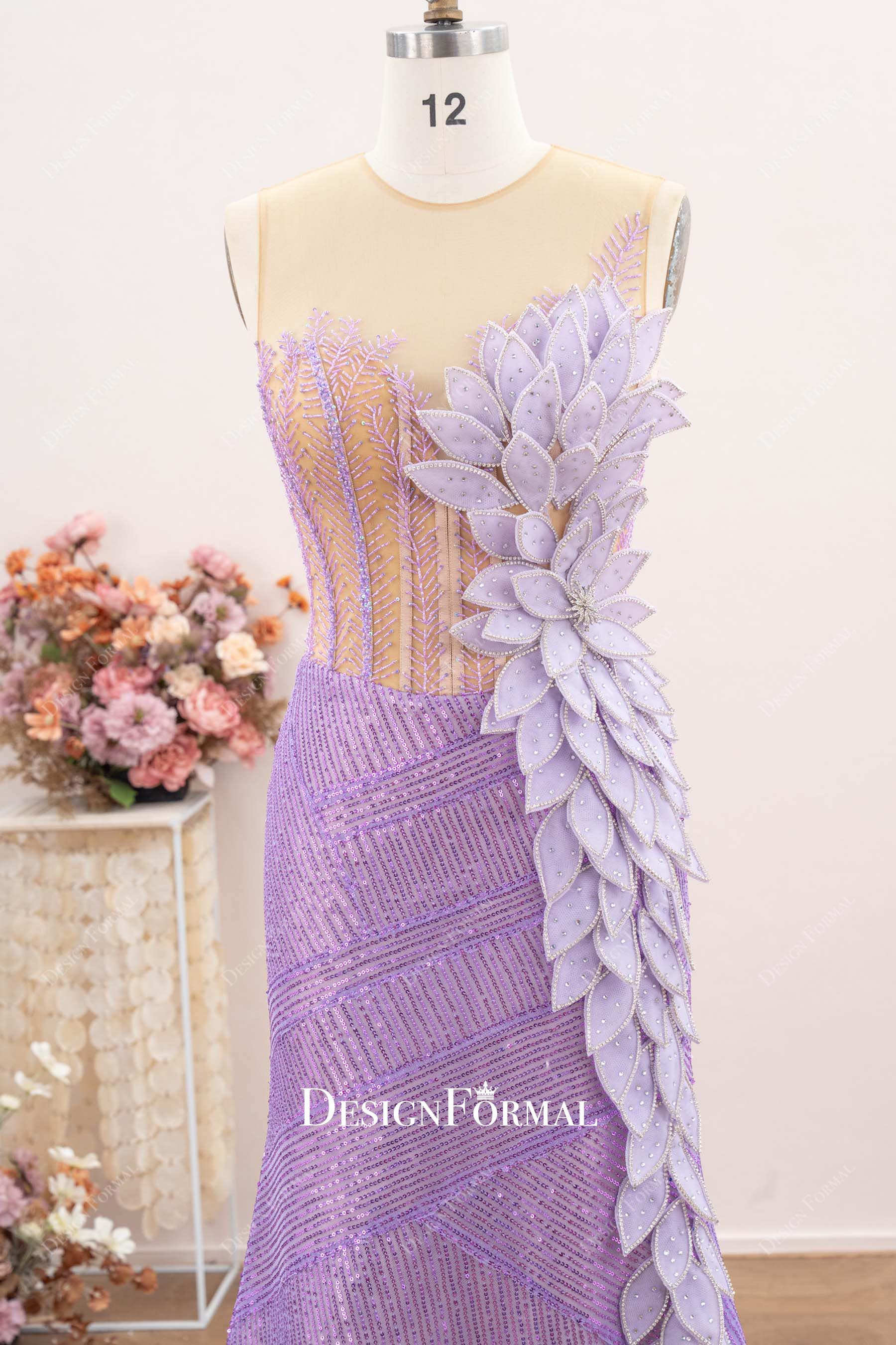 luxury beaded corset prom dress