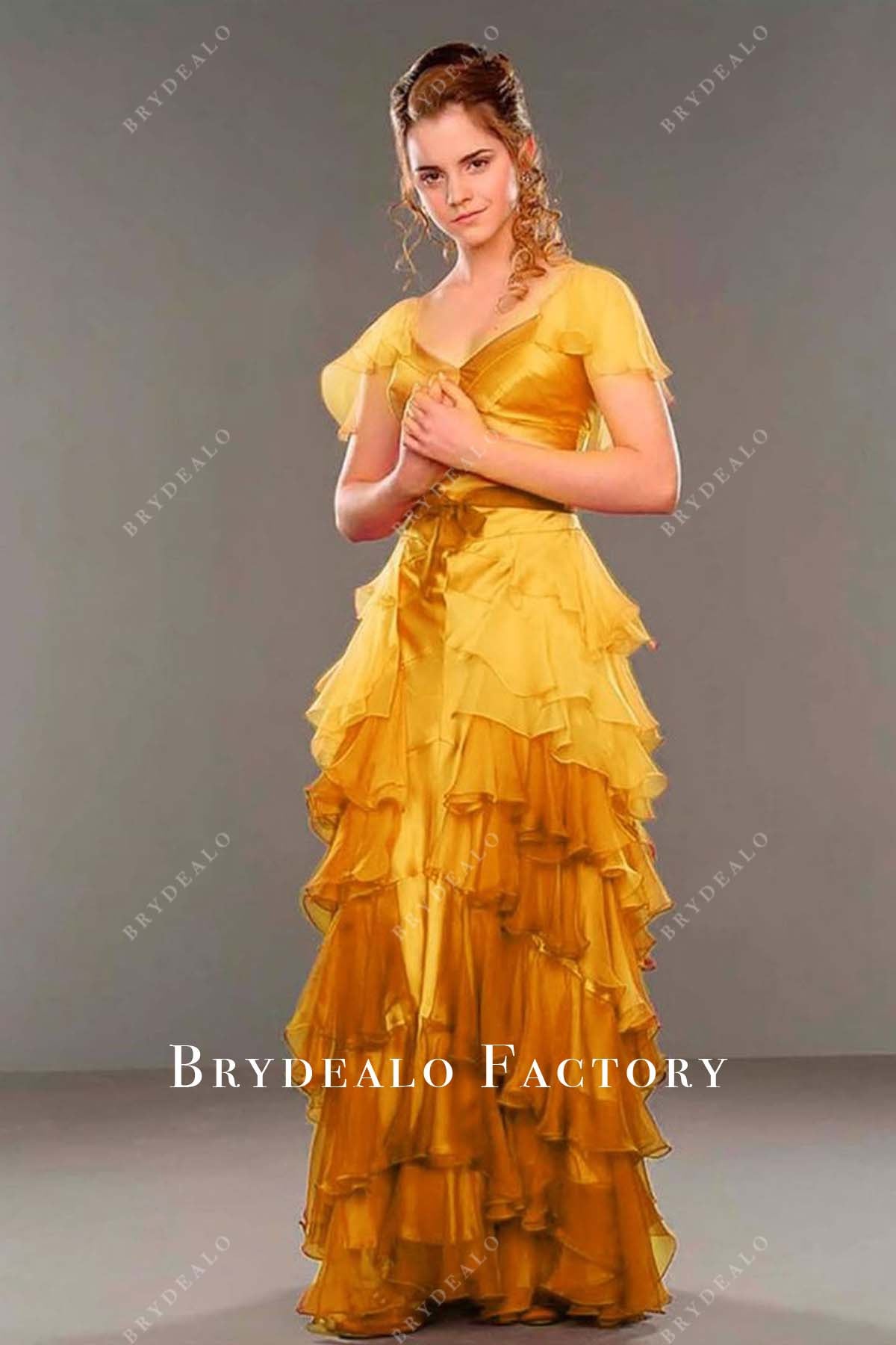 Marigold Hermione Yule Ball Tiered Birthday Holiday Gown