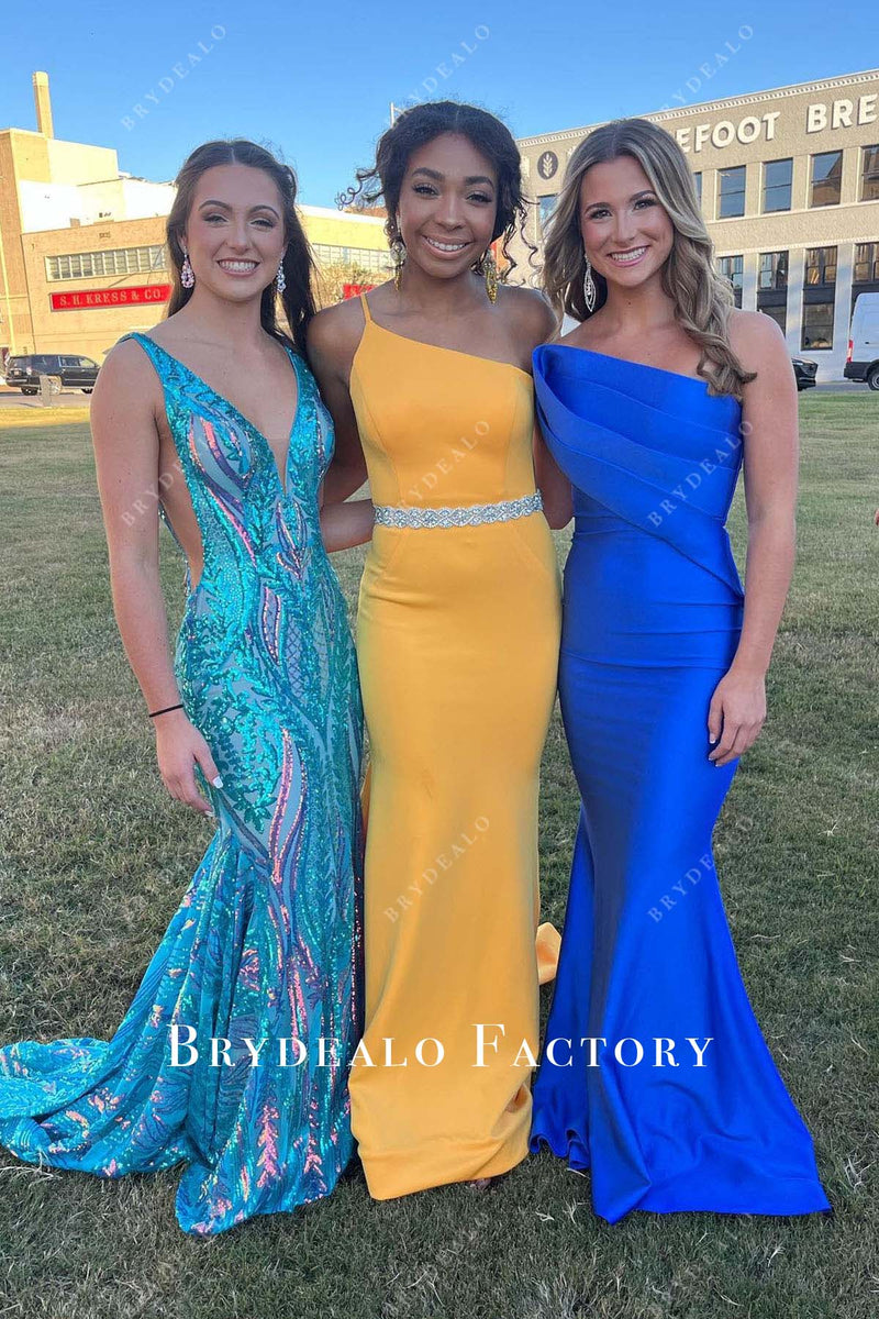 Wonderful One-Shoulder Mermaid Homecoming Dress