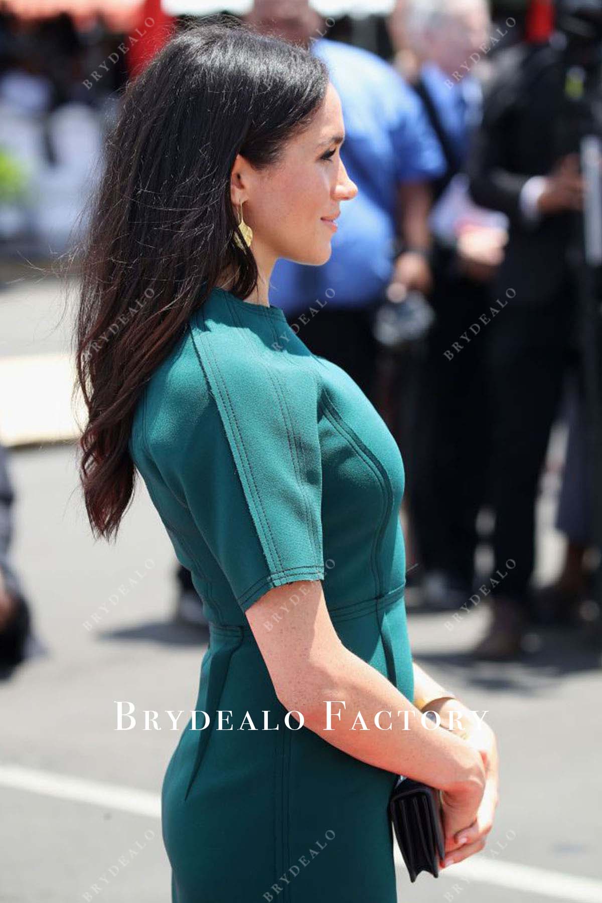 Meghan Markle sheath dress Nadi Airport 2018