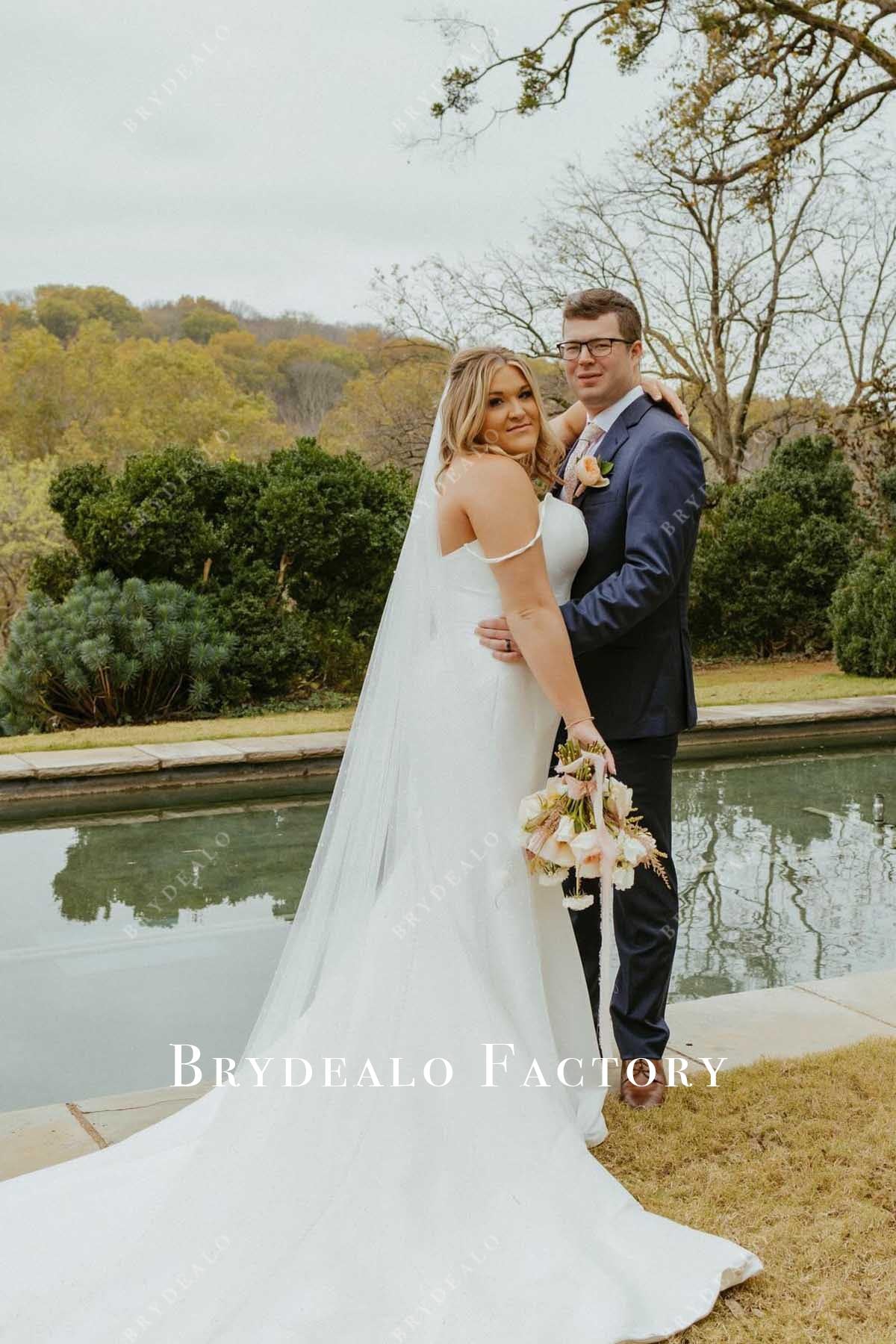 mermaid chapel train wedding dress