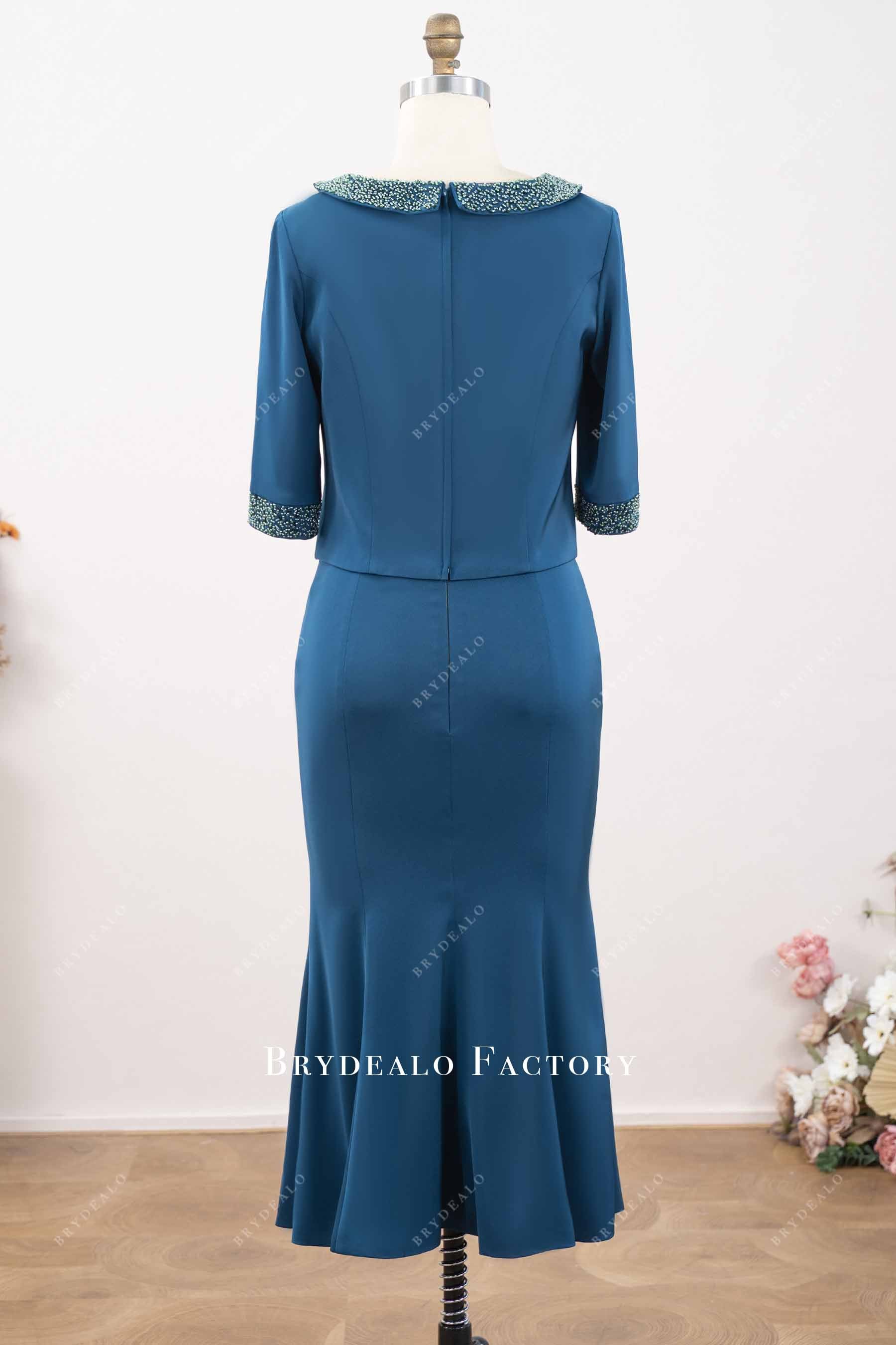 midi mother of bride dress