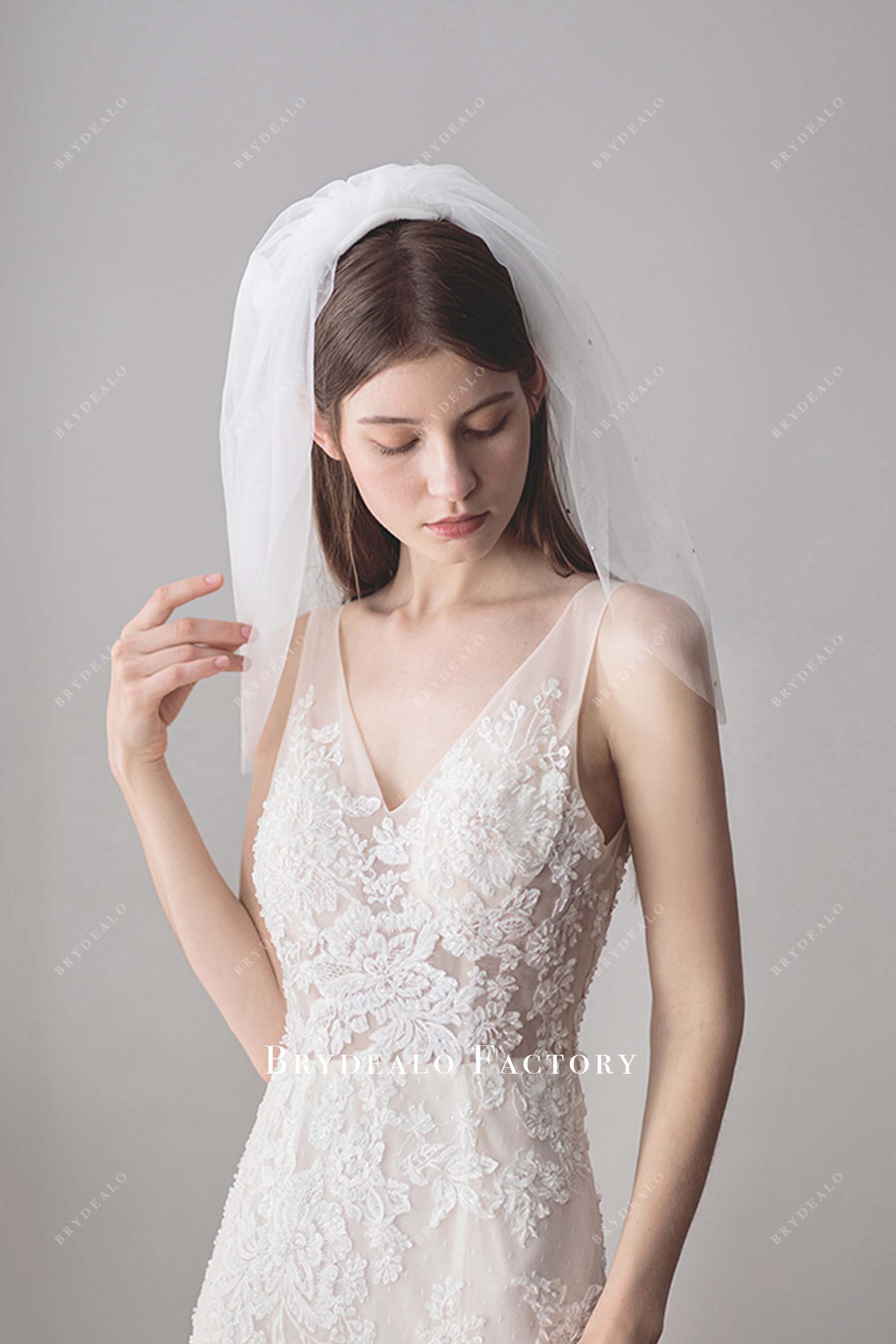 multi layer bridal veil